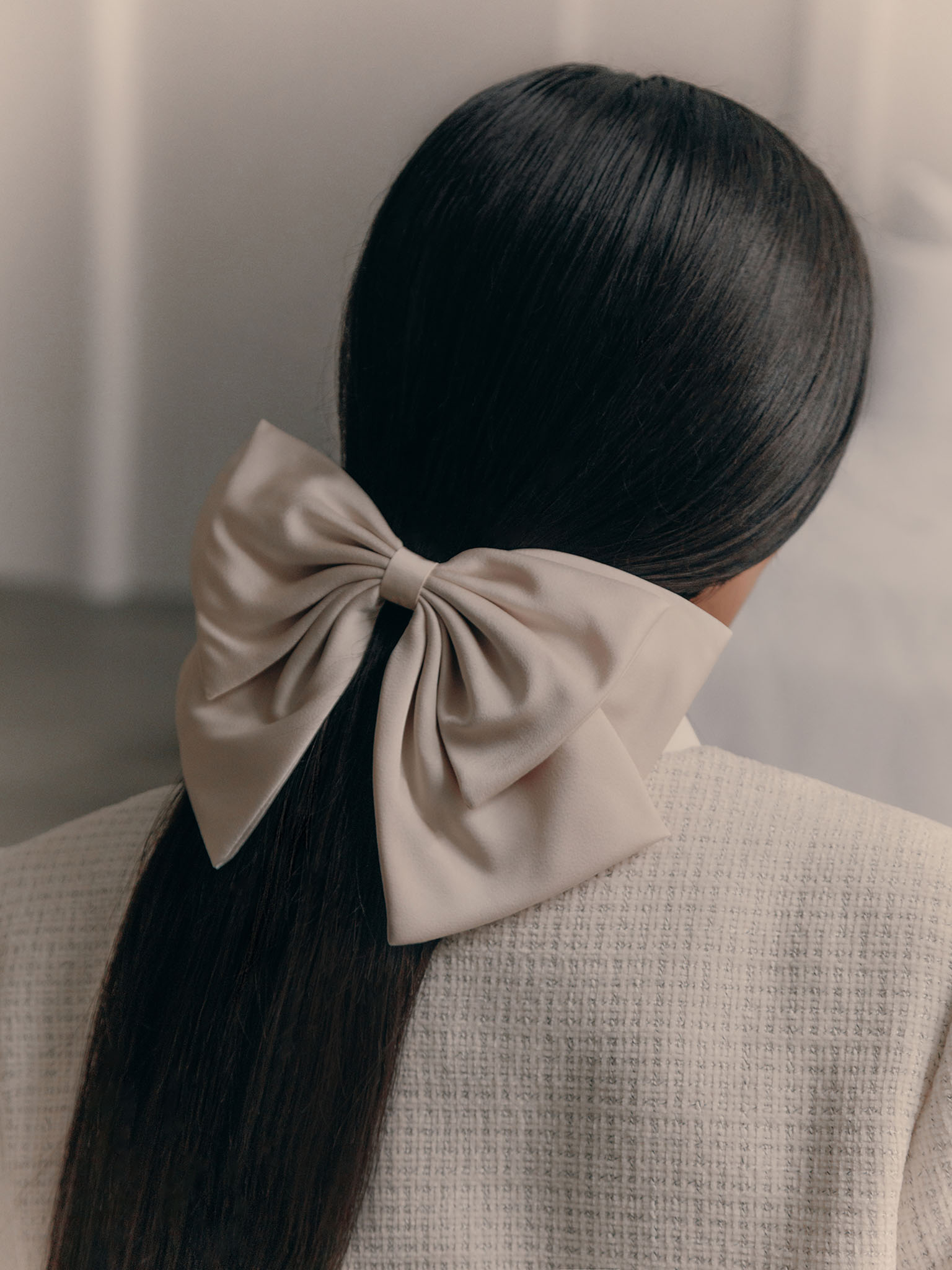 Satin hair bow