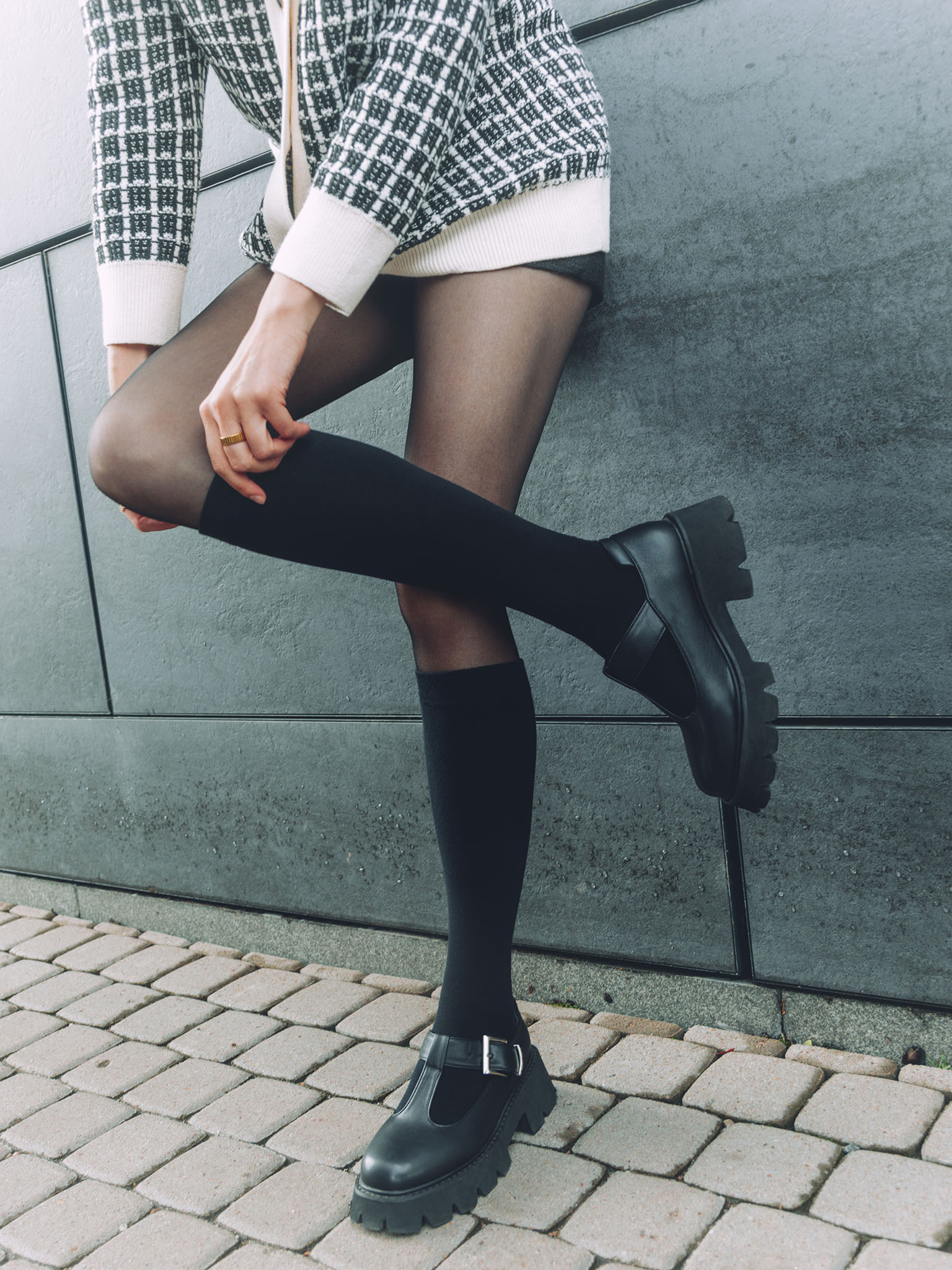 High knee socks
