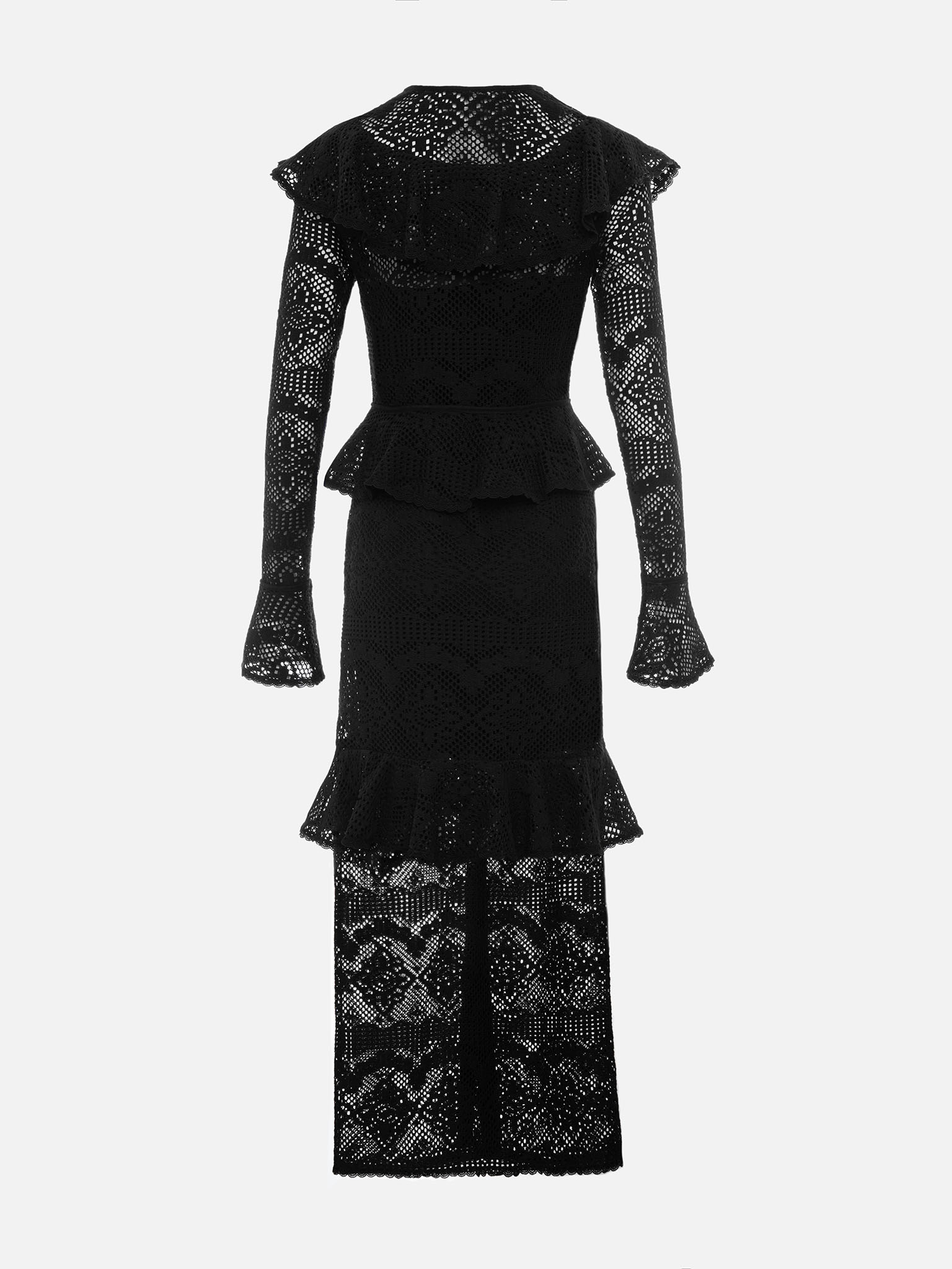 Maxikleid aus Strick mit Knopfverschluss