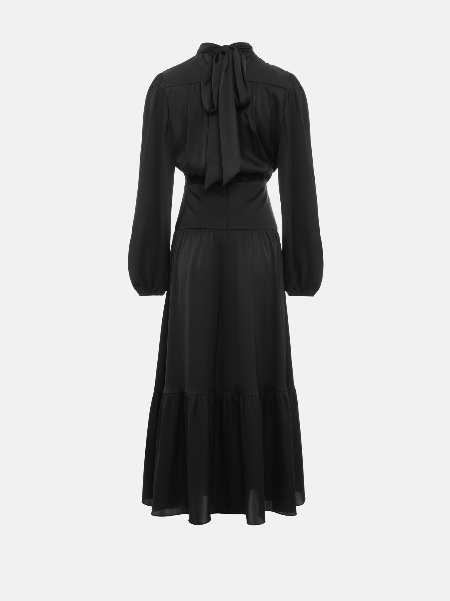 Maxikleid mit feinen Raffungen