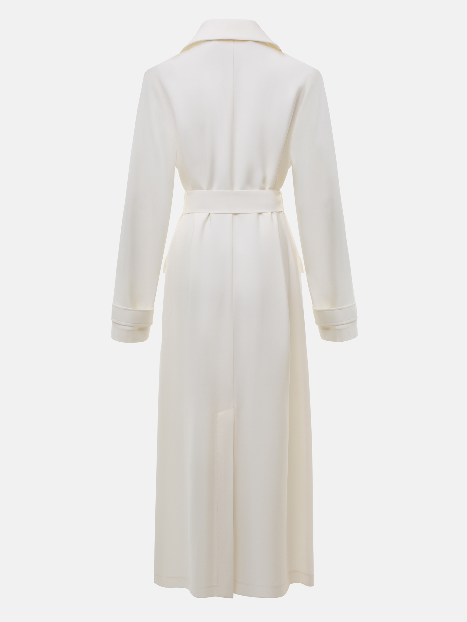 معطف طويل فضفاض مع حزام خصر مطابق