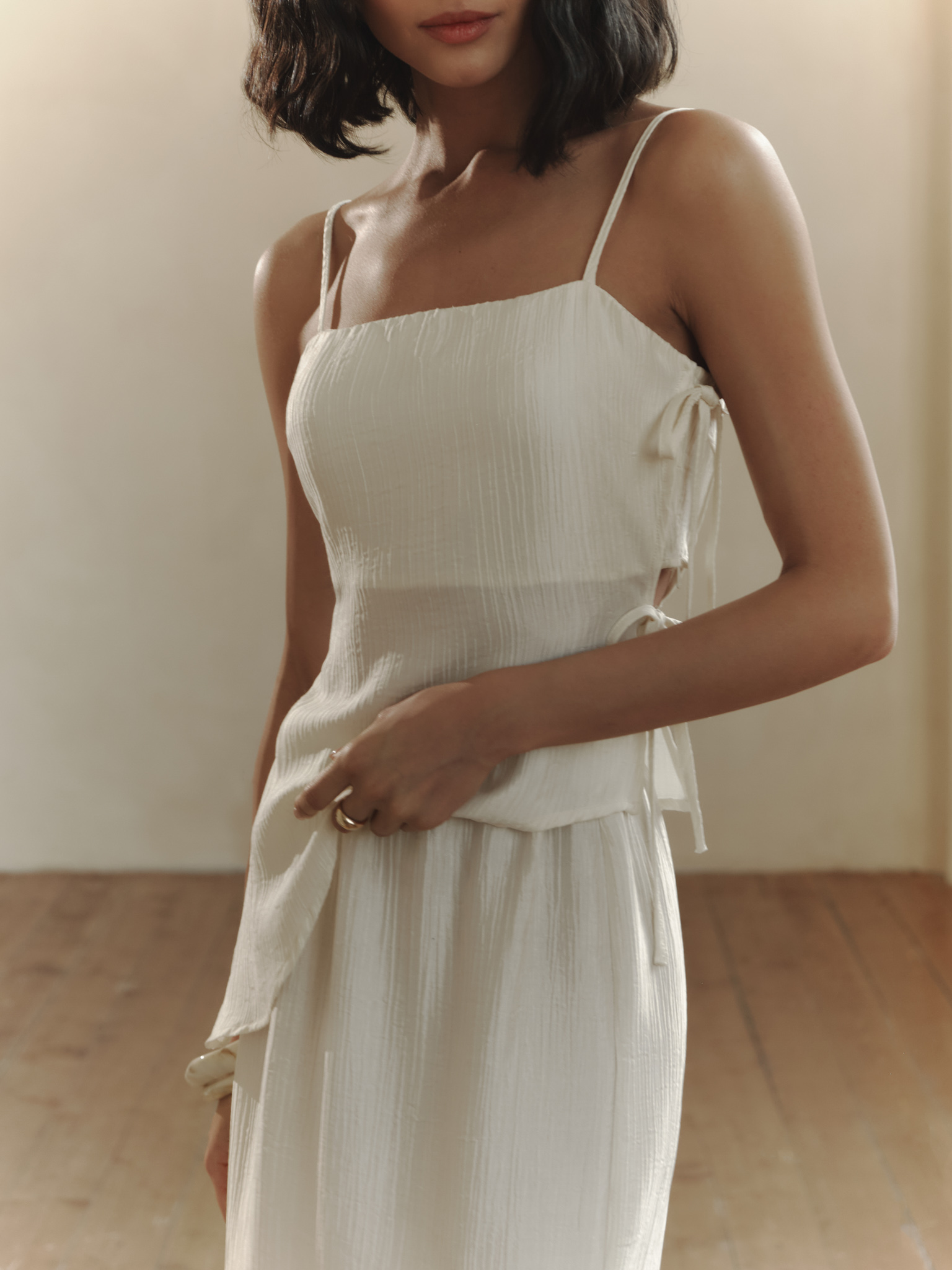 Strappy top with side ties