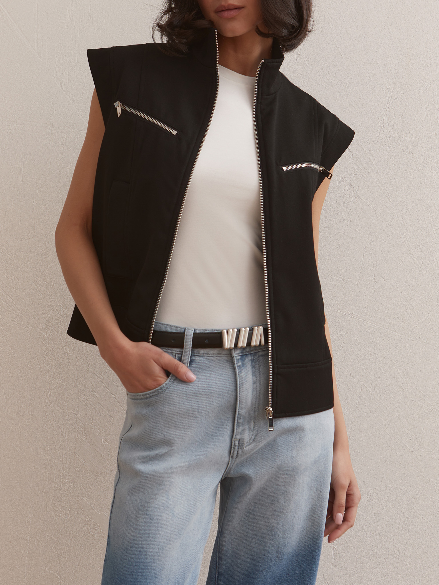 Leather belt with original buckle