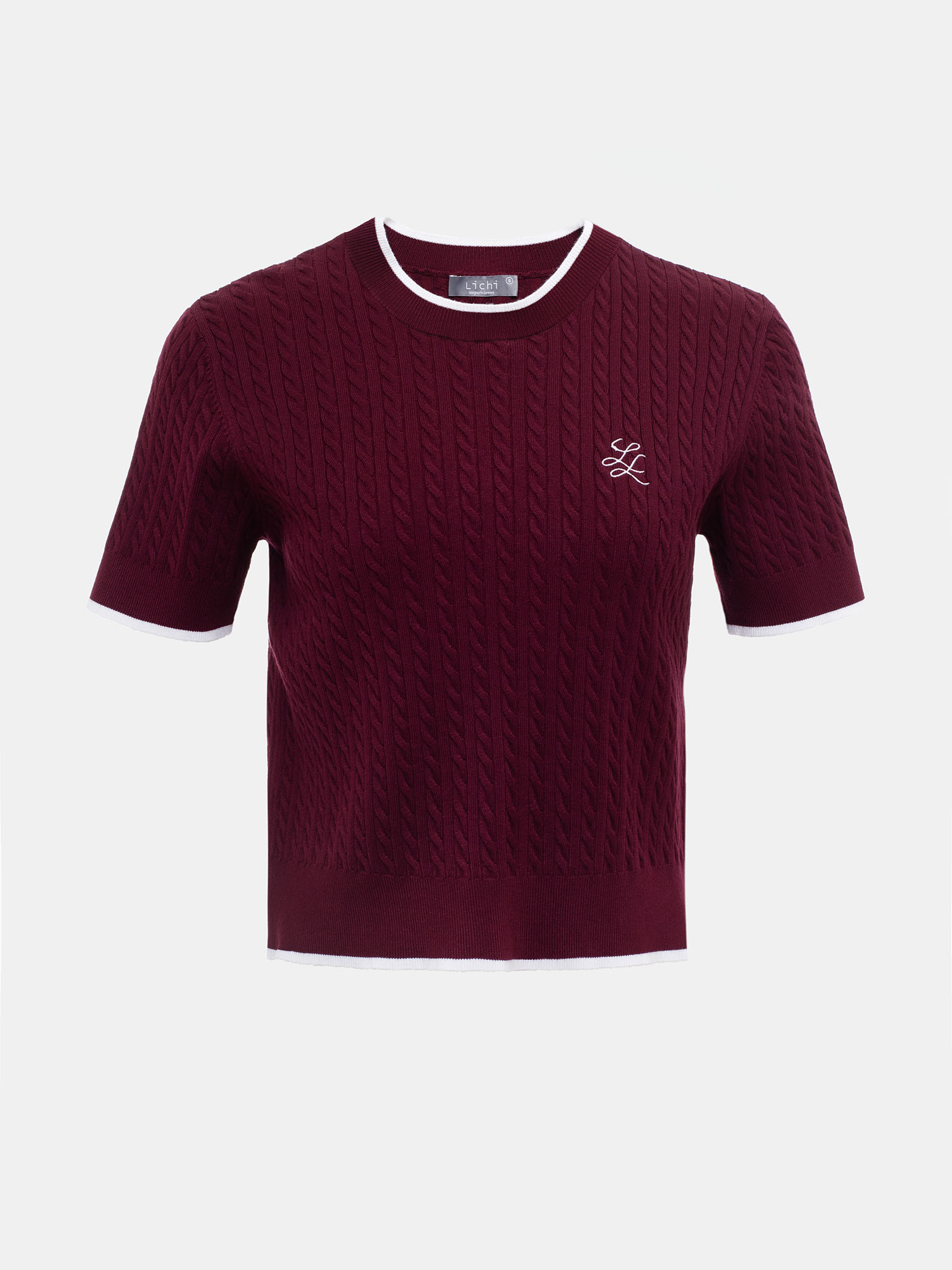 Knitted top with monogram