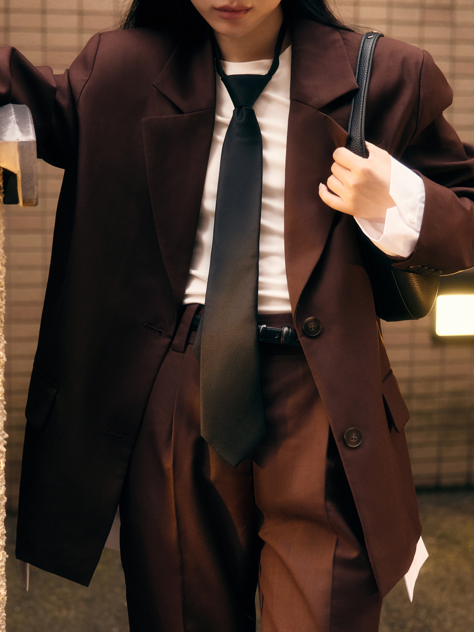 Veste oversize faux col chemise