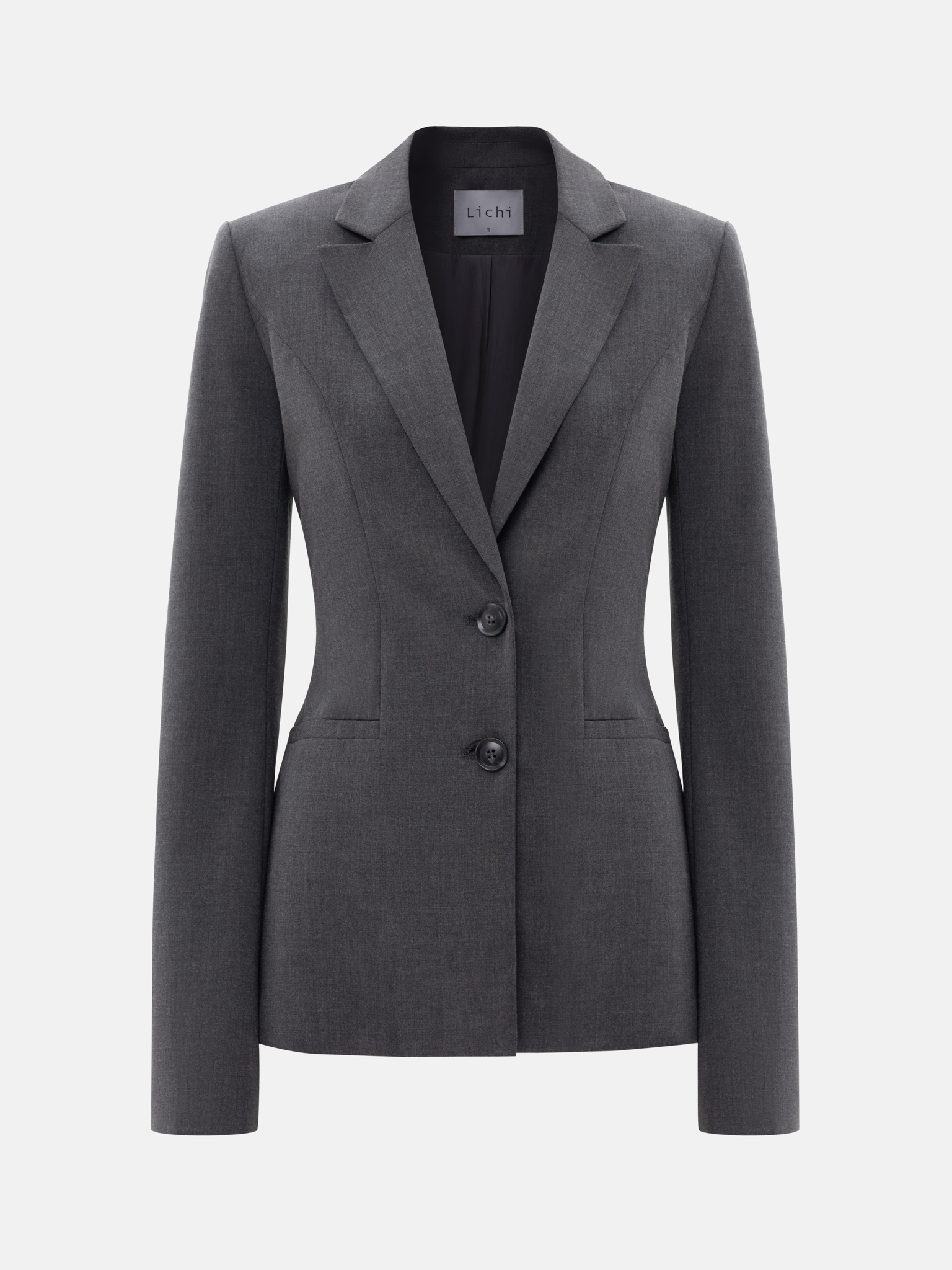 Fitted jacket in suiting fabric