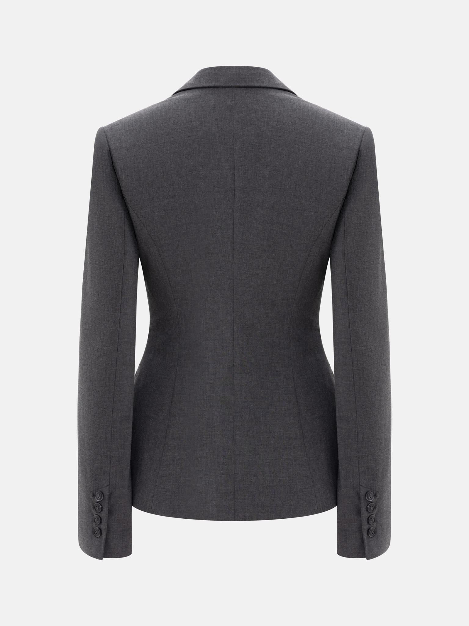 Fitted jacket in suiting fabric