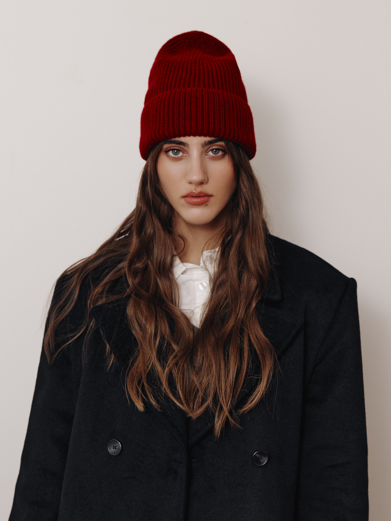 Woollen ribbed beanie