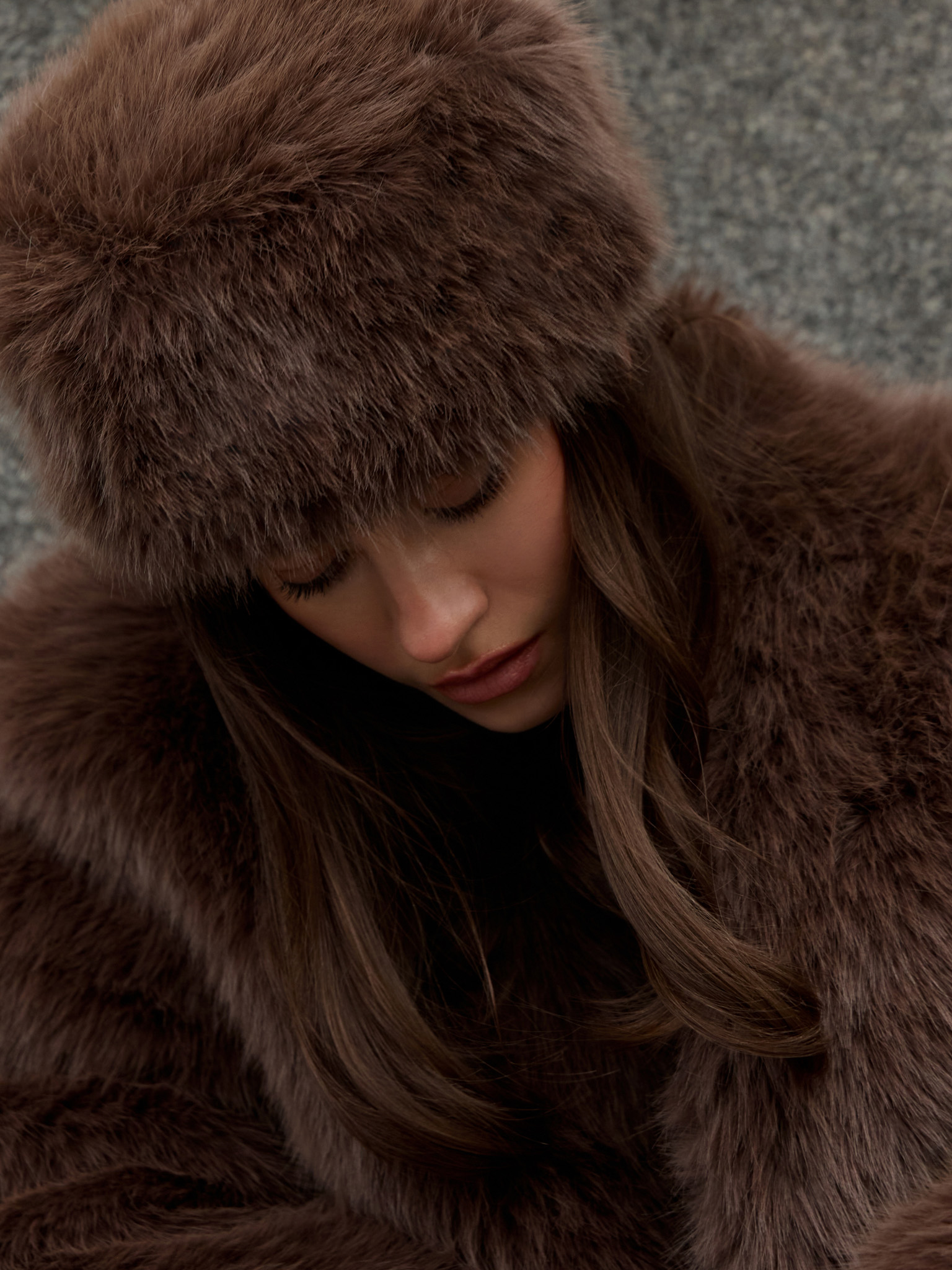 Eco-Pelzmütze mit üppigem Flor