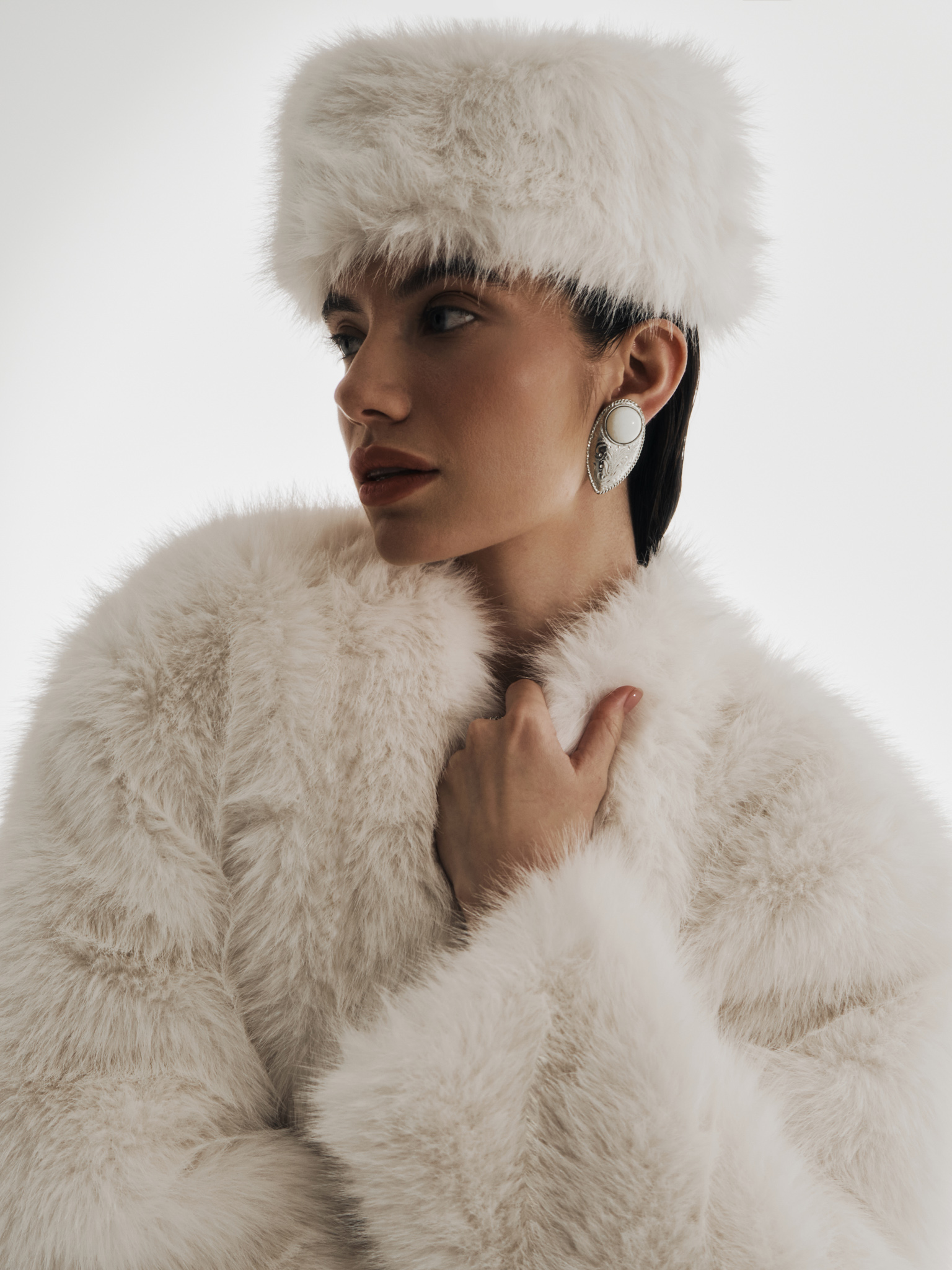 Eco-Pelzmütze mit üppigem Flor