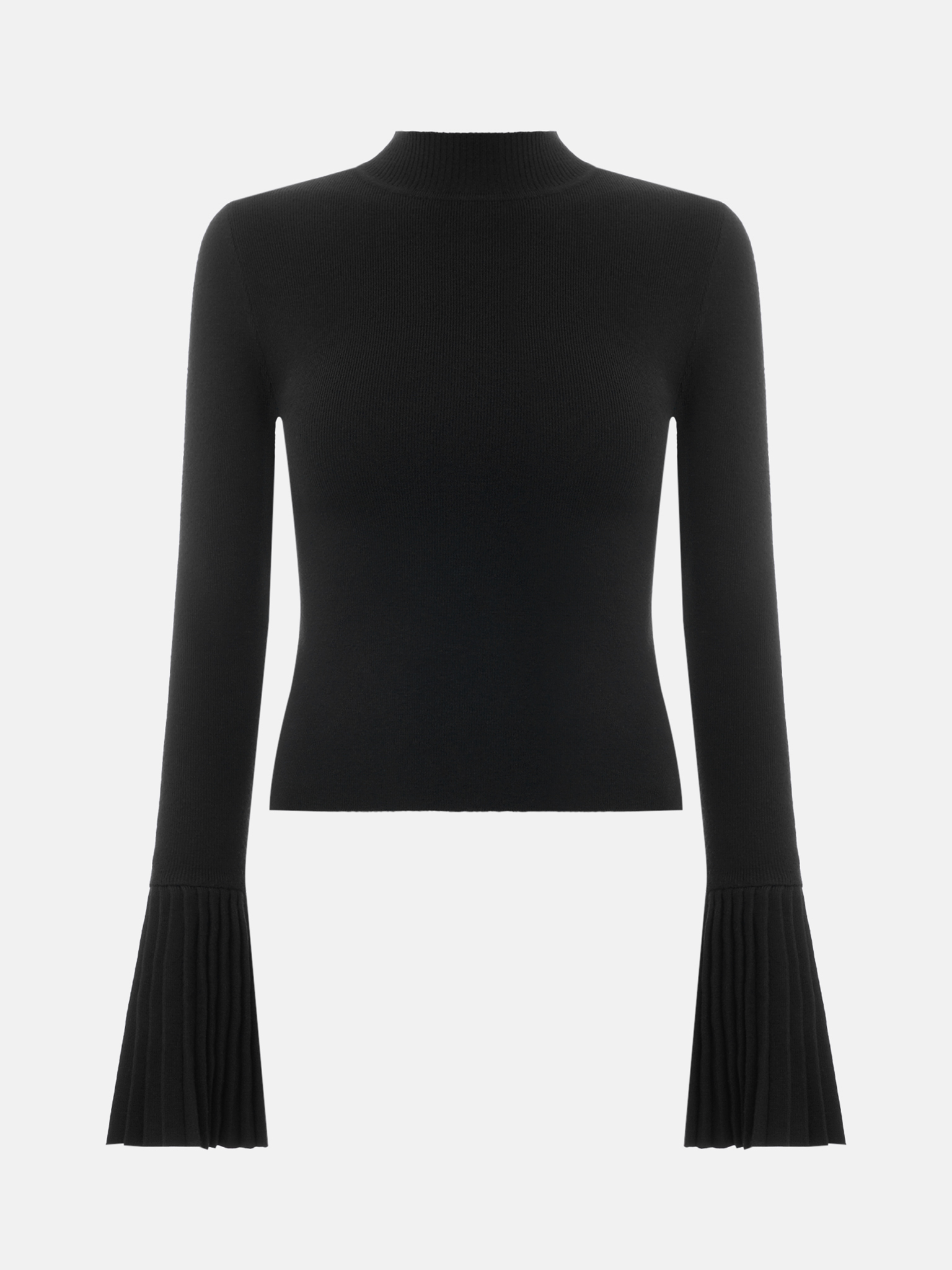 Трикотажная водолазка с плиссированными манжетами