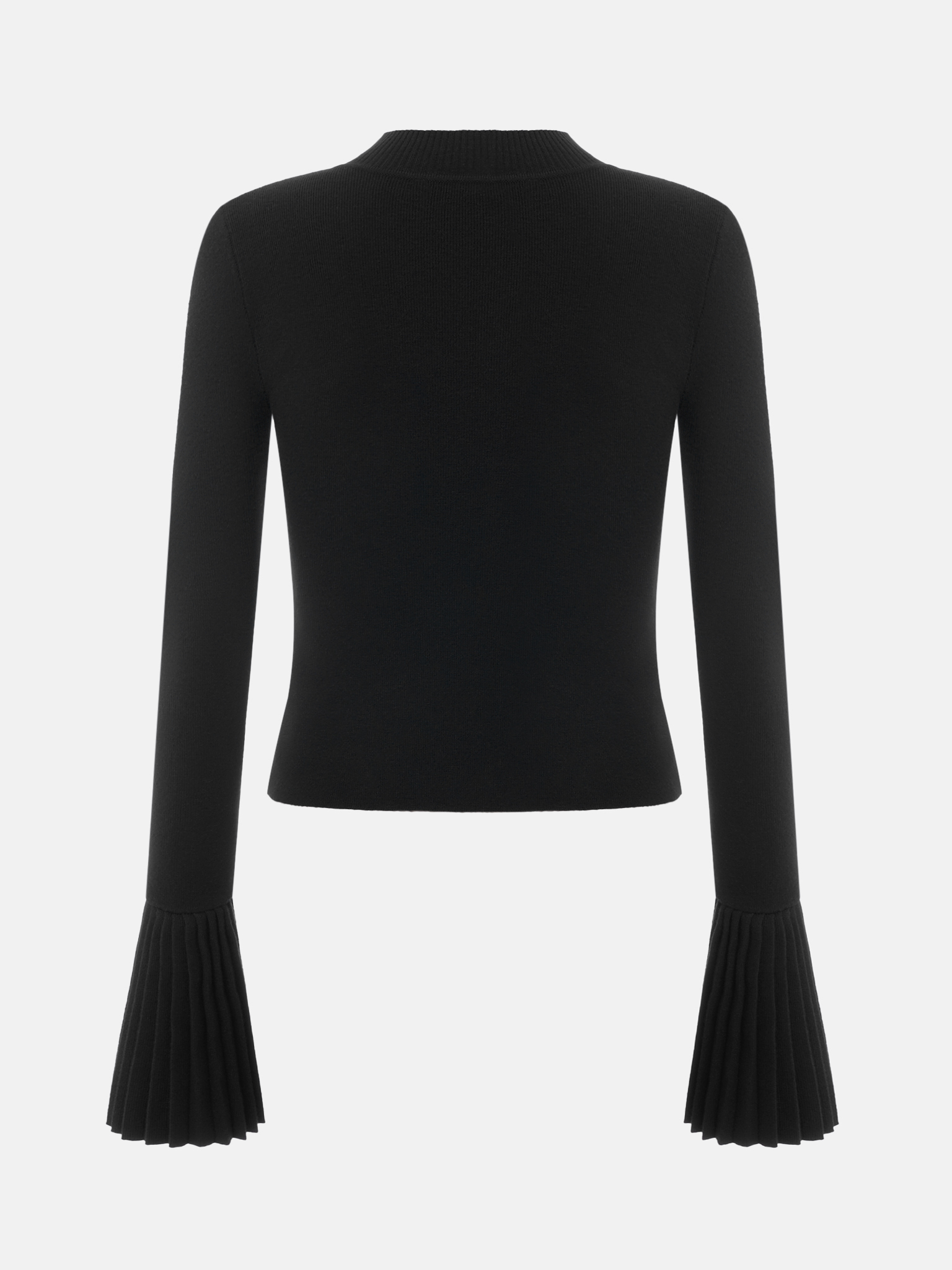 Трикотажная водолазка с плиссированными манжетами