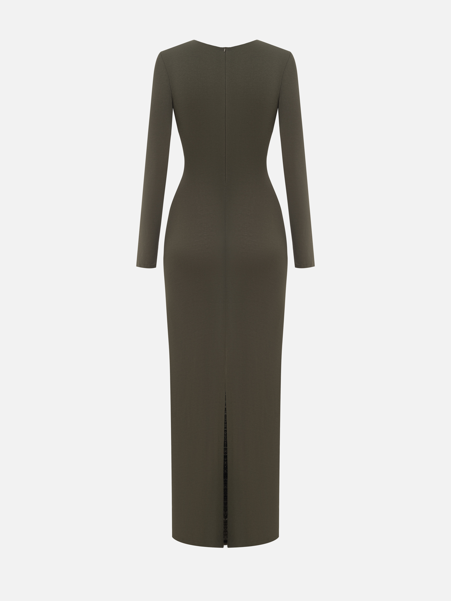 Draped jersey maxi dress