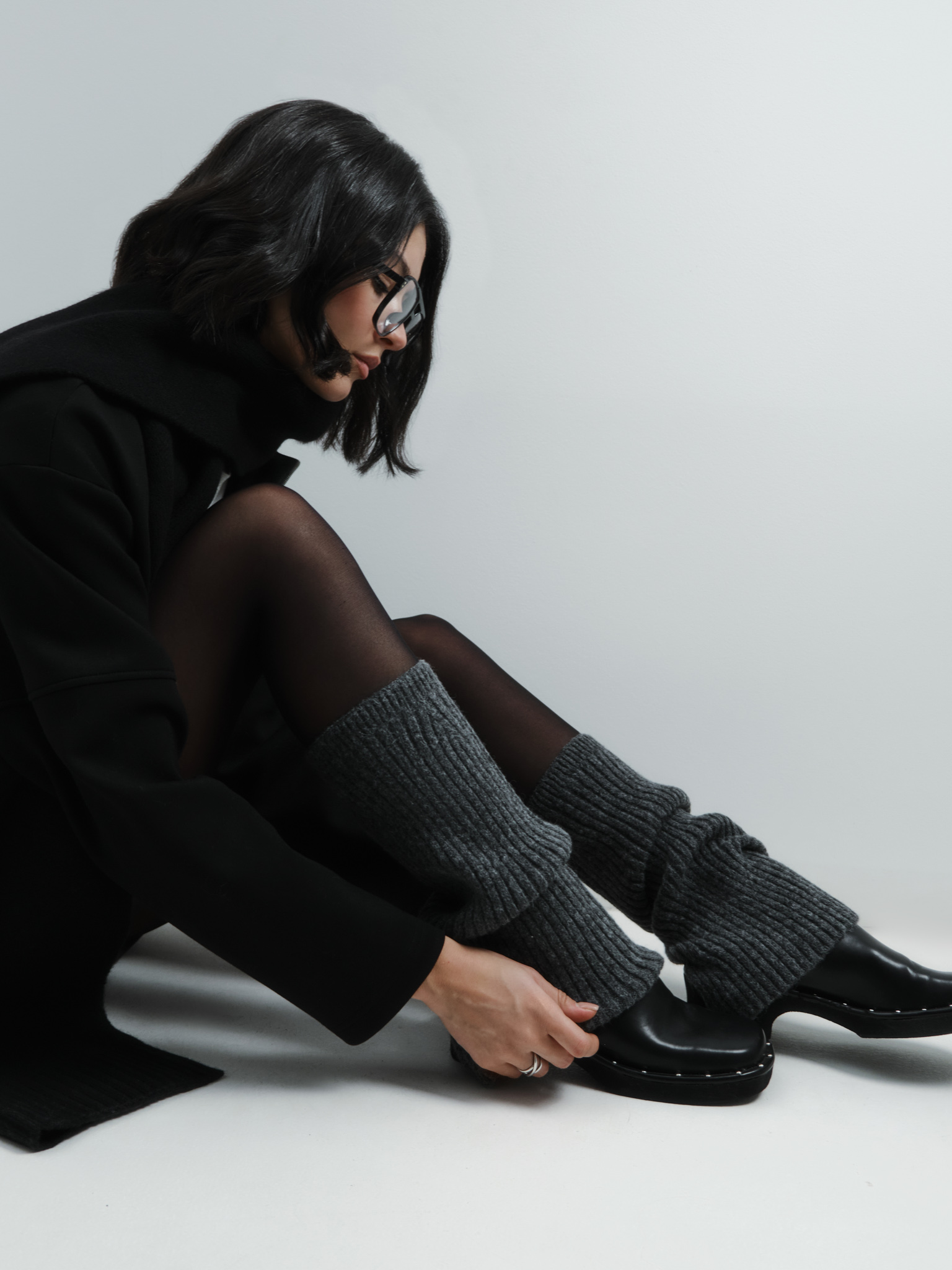 Гетры в рубчик с разрезами