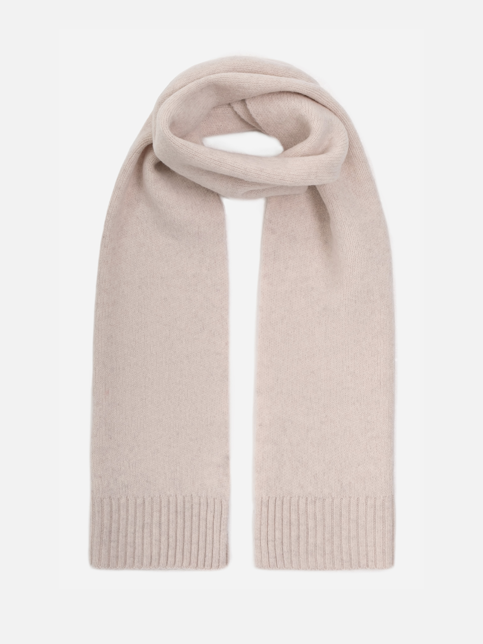 Woollen scarf with ribbed edges