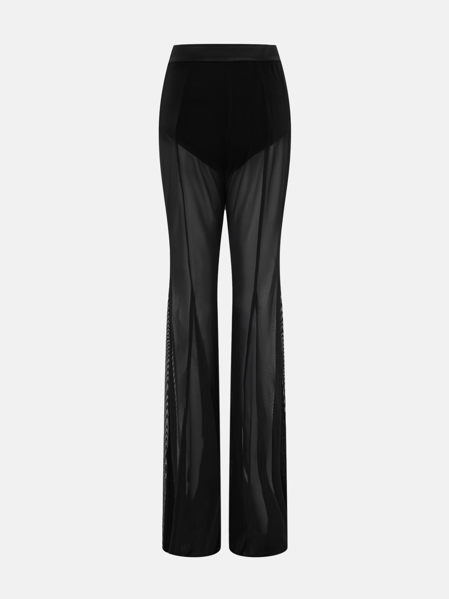 Set of micro shorts and semi-transparent trousers