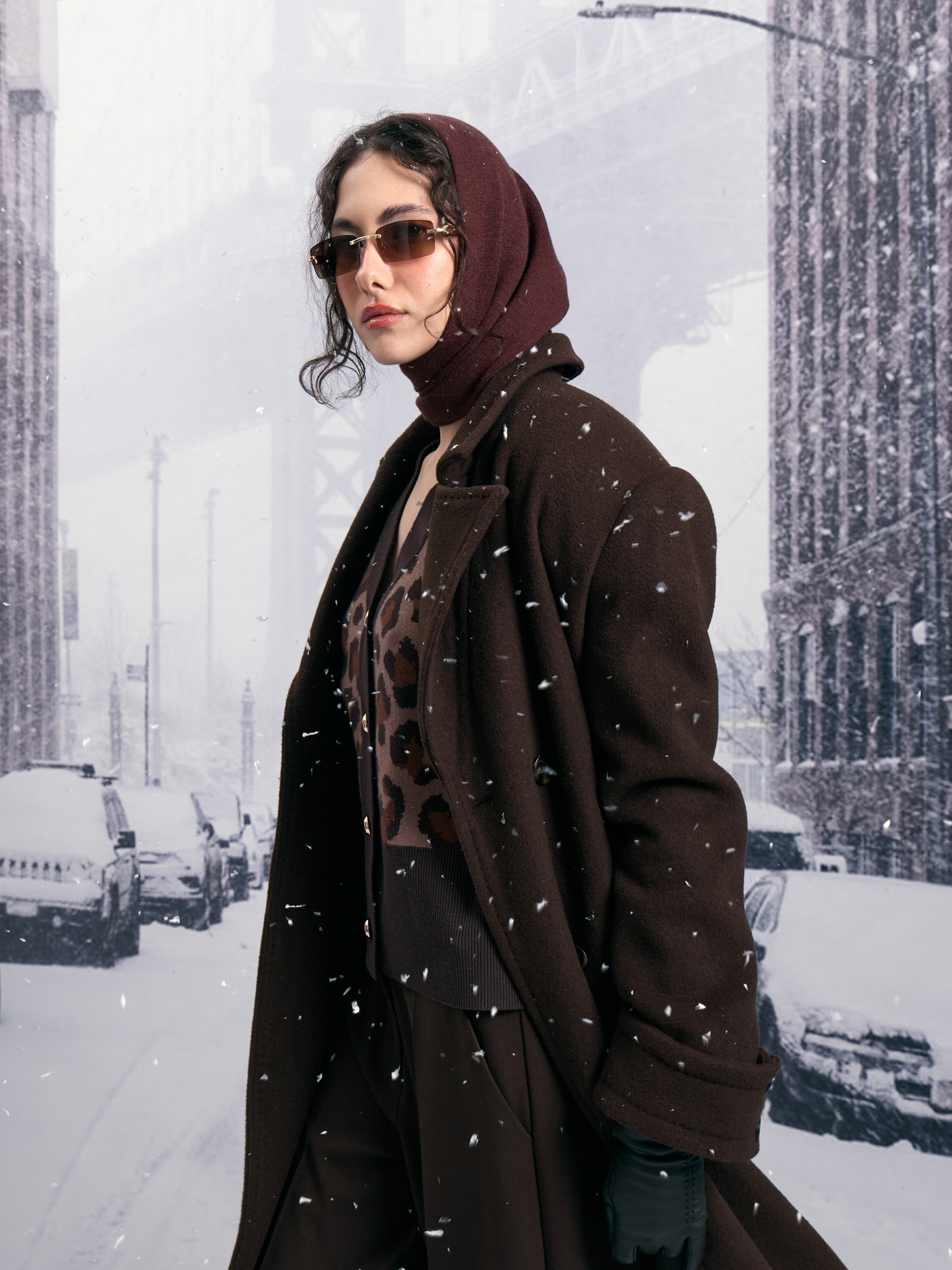 Косынка из вязаного трикотажа