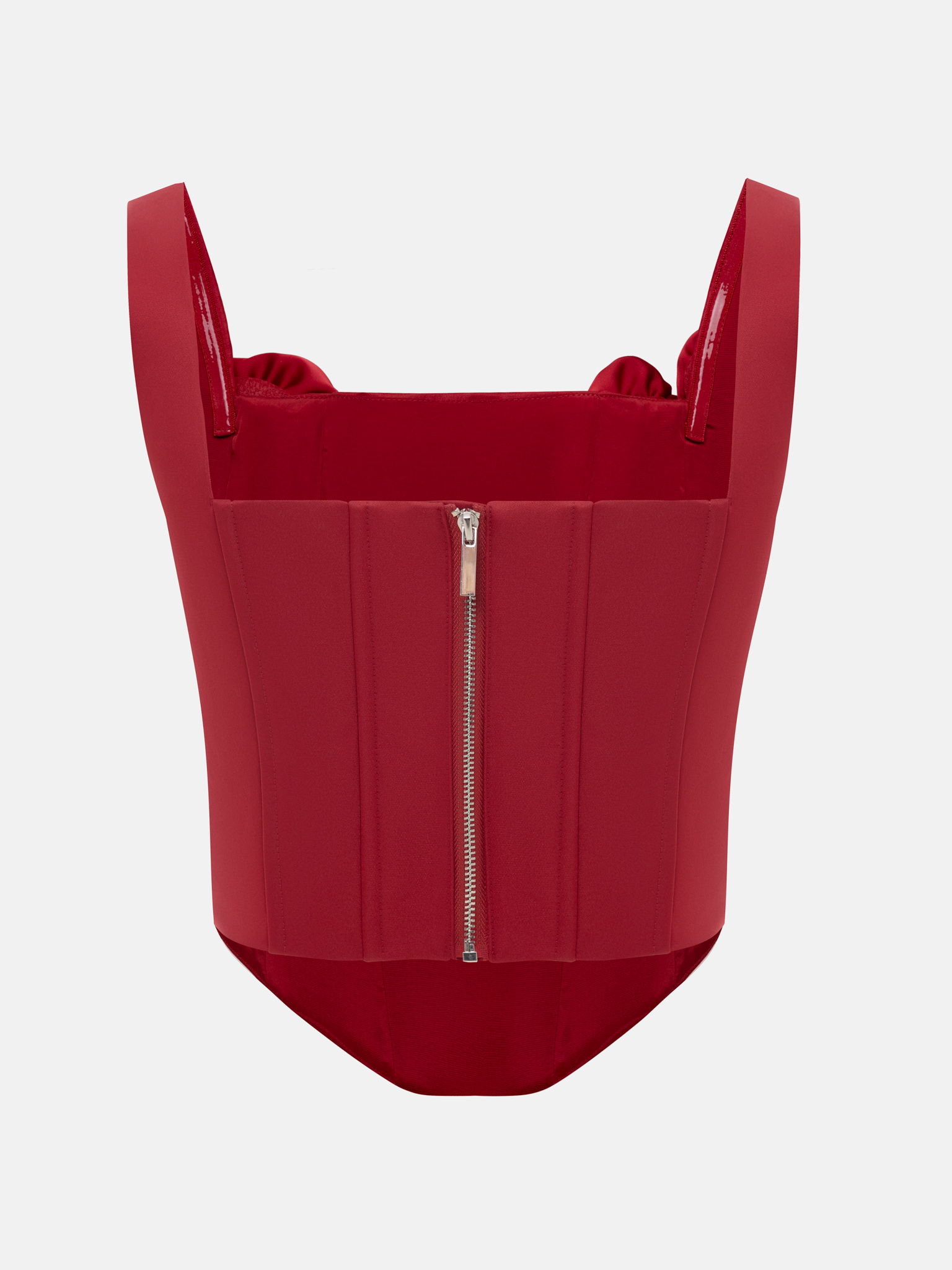 Smooth corset with decorative flowers