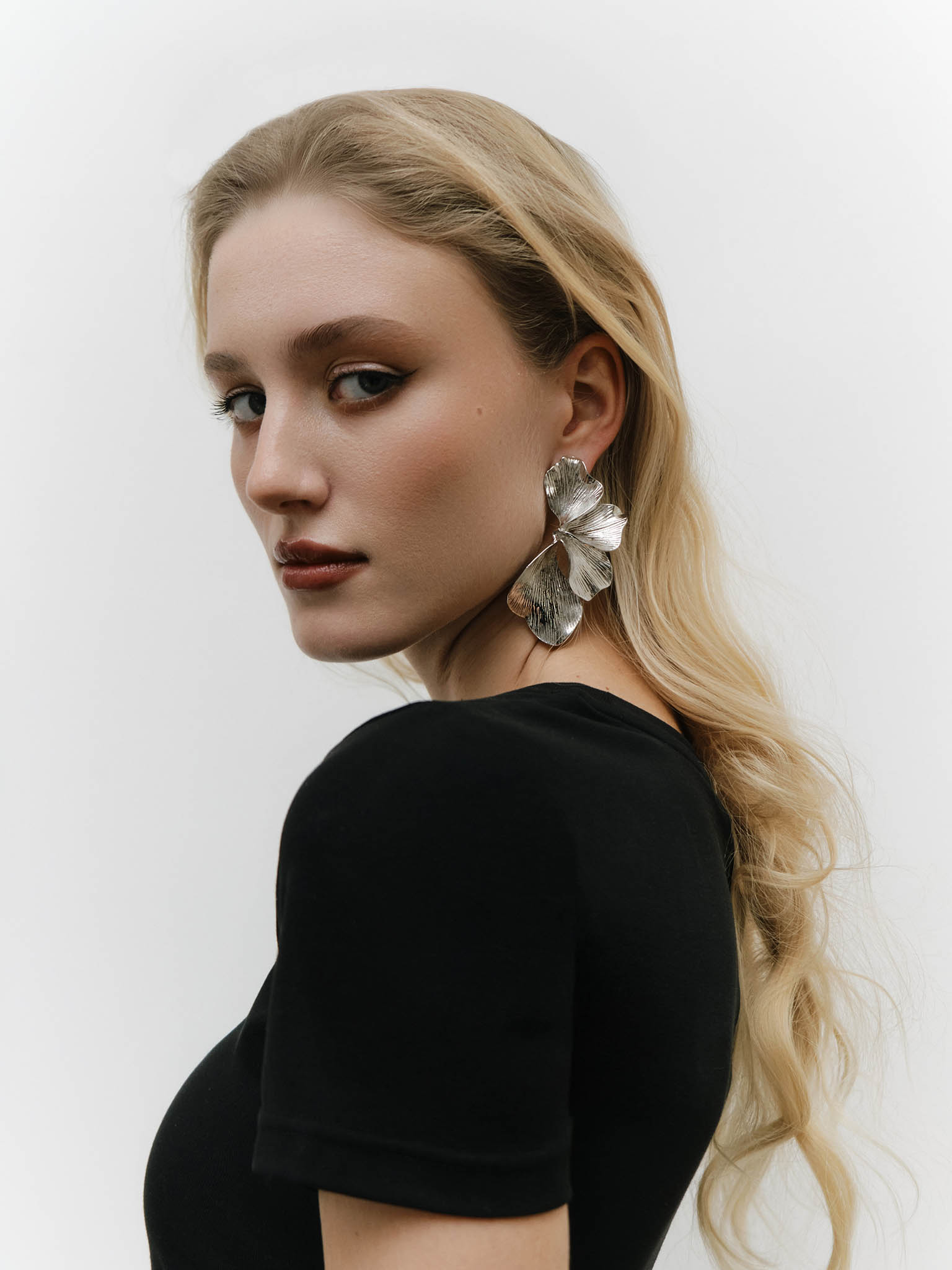 Abstract shaped massive earrings