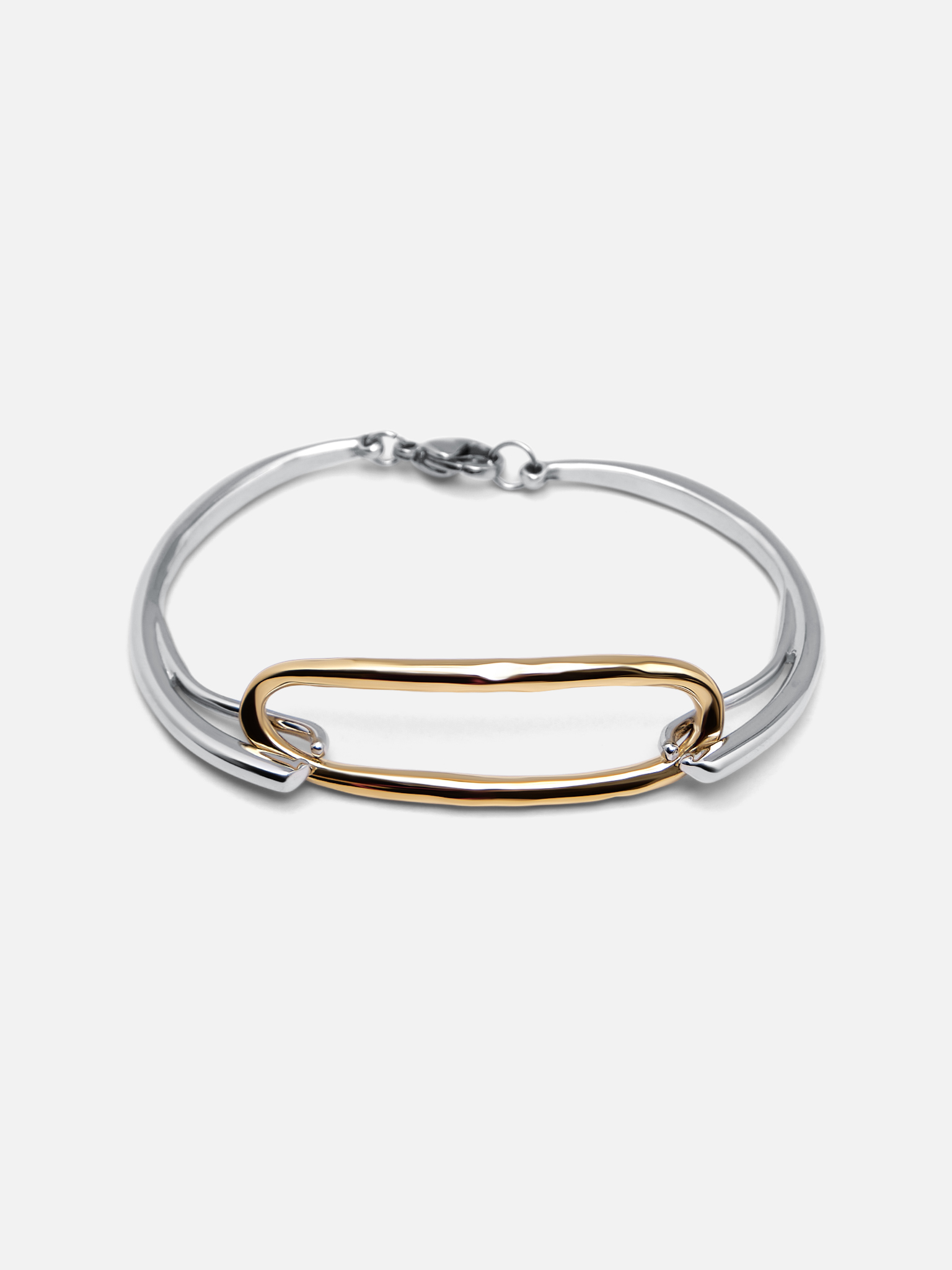 Round bracelet in two metals