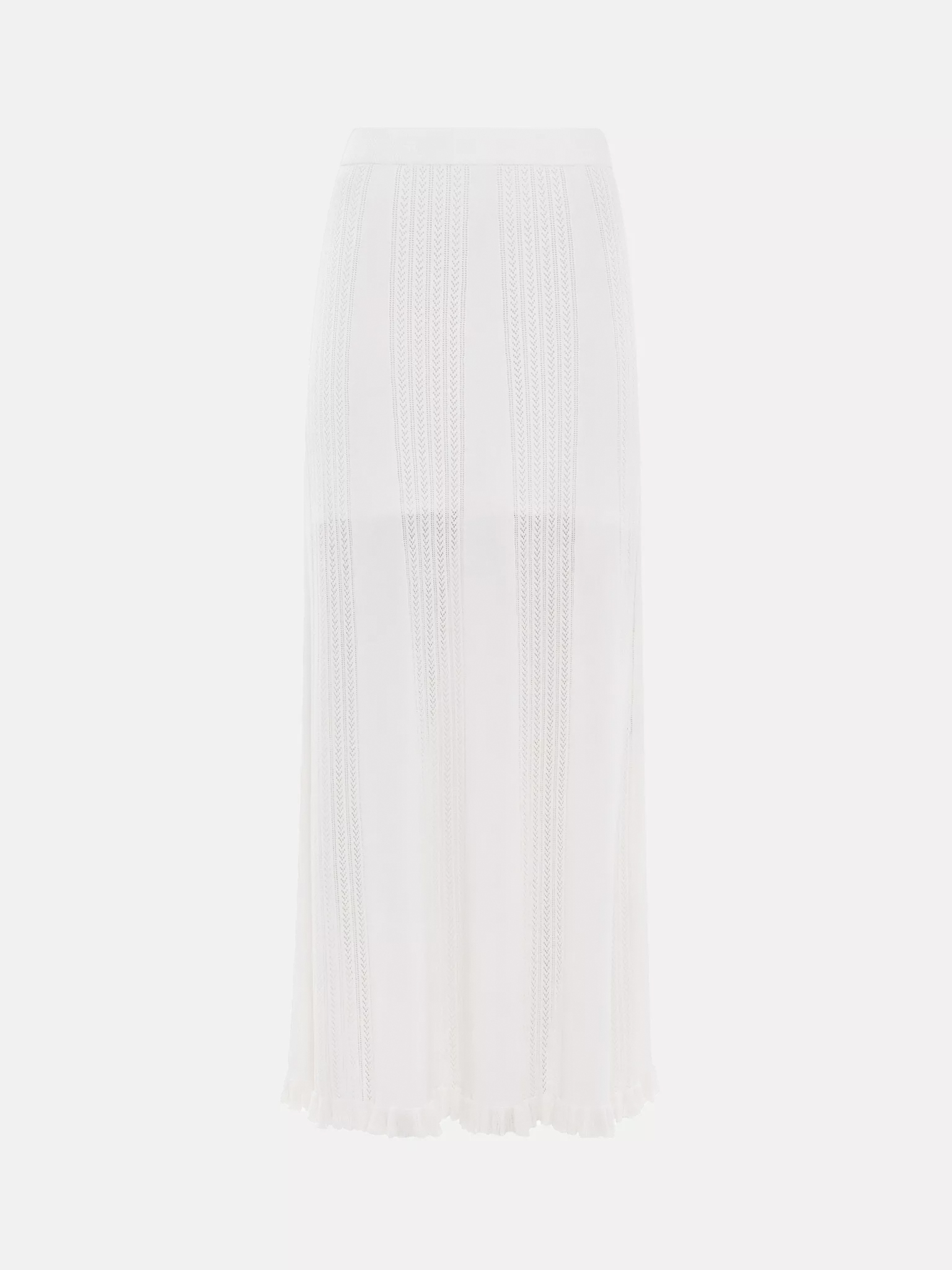 Openwork jersey maxi skirt