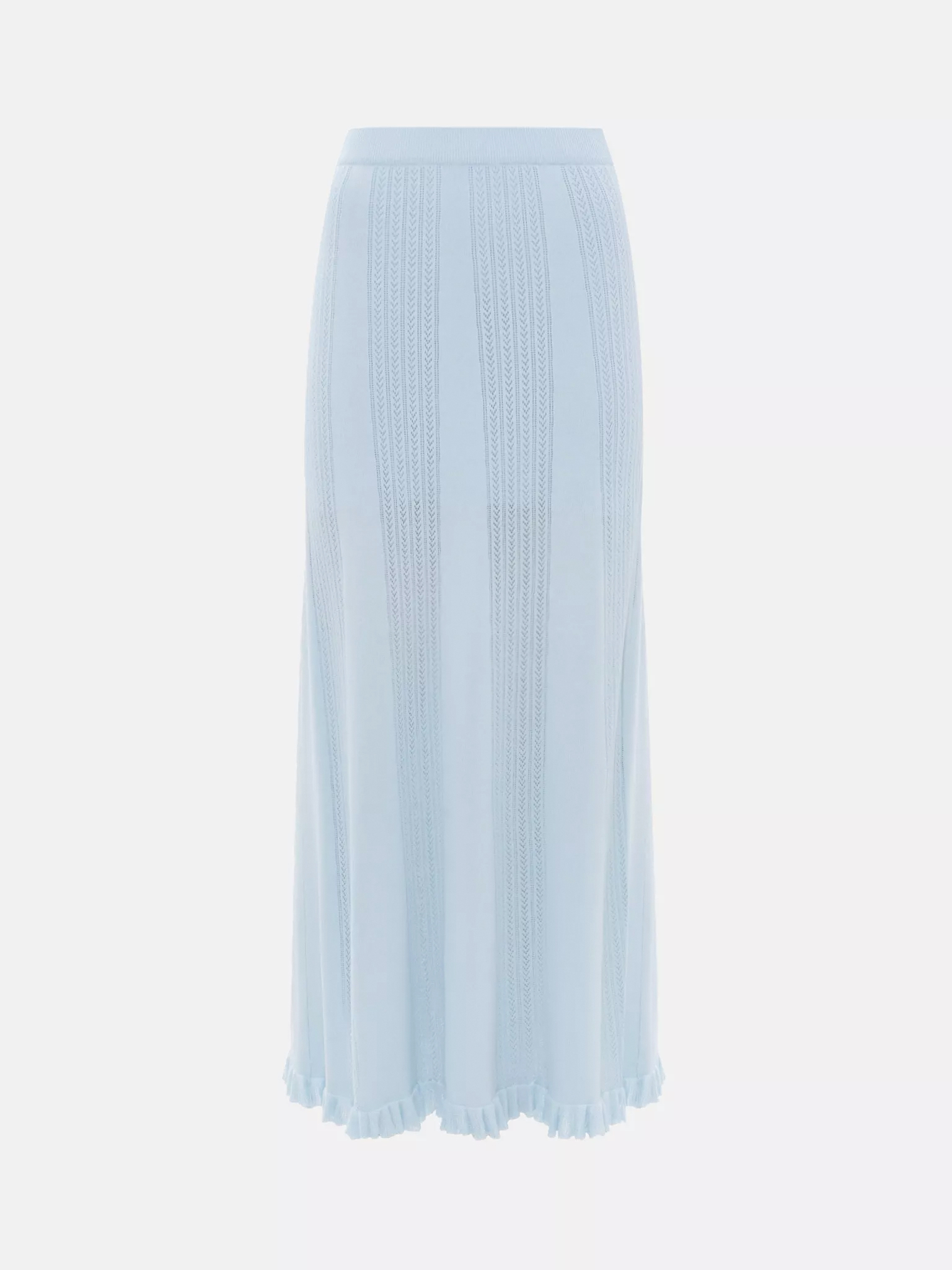 Openwork jersey maxi skirt