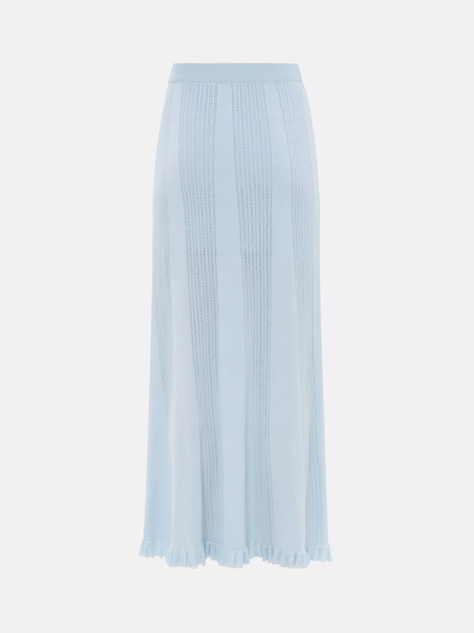 Openwork jersey maxi skirt