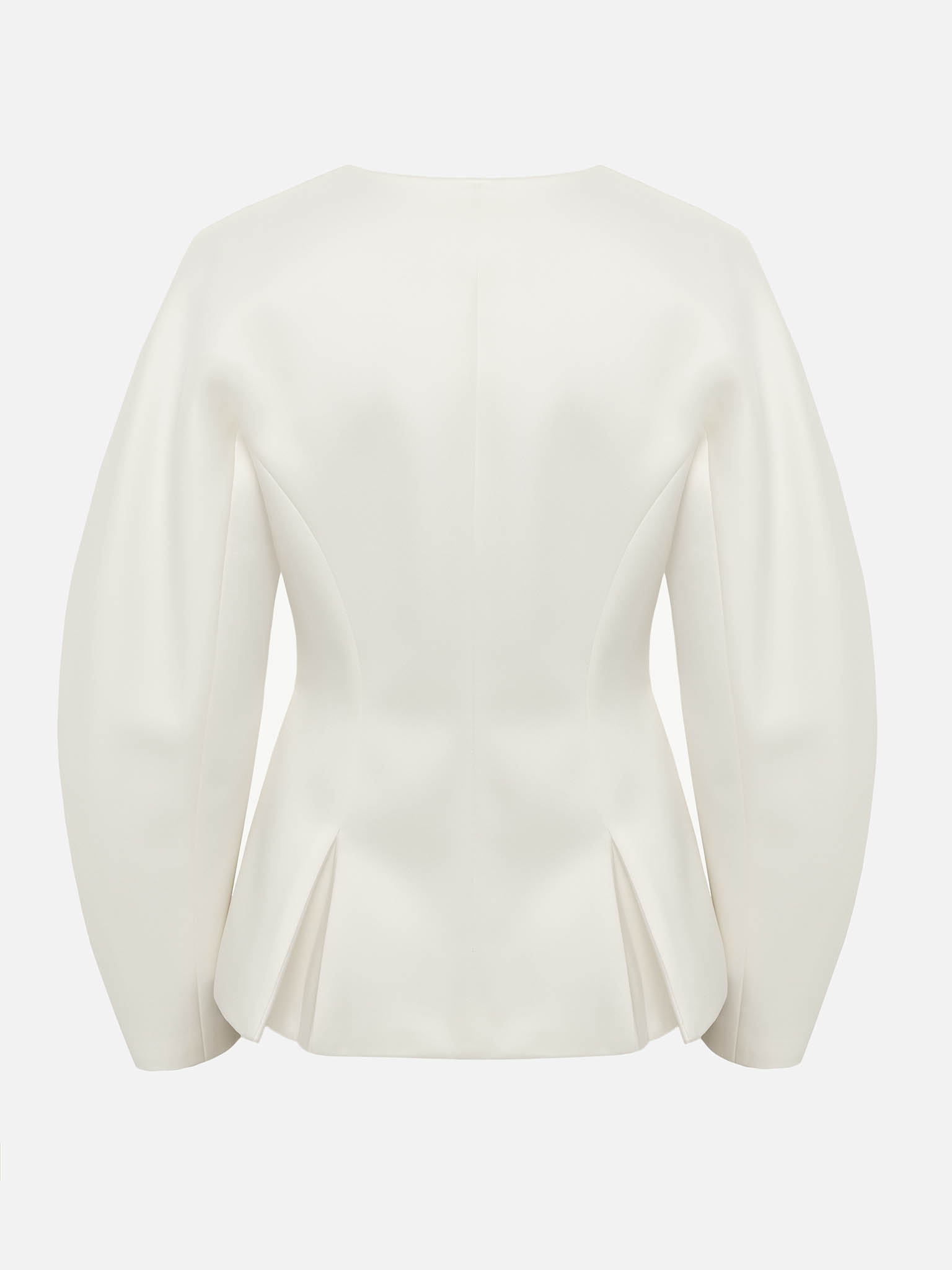 Jacket with voluminous sleeves and waist pleats