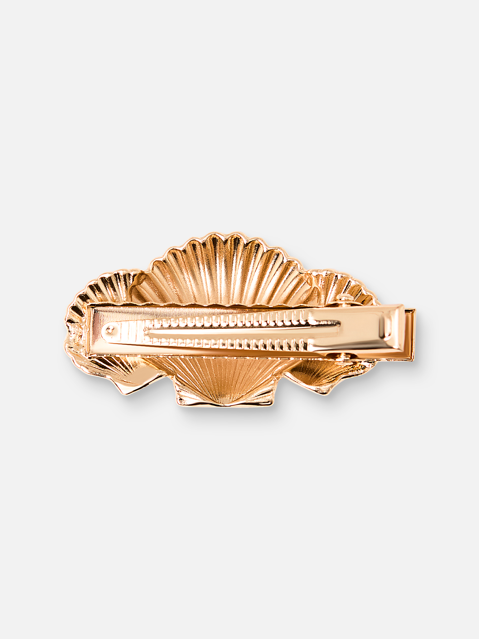 Golden hair clip with marine decor