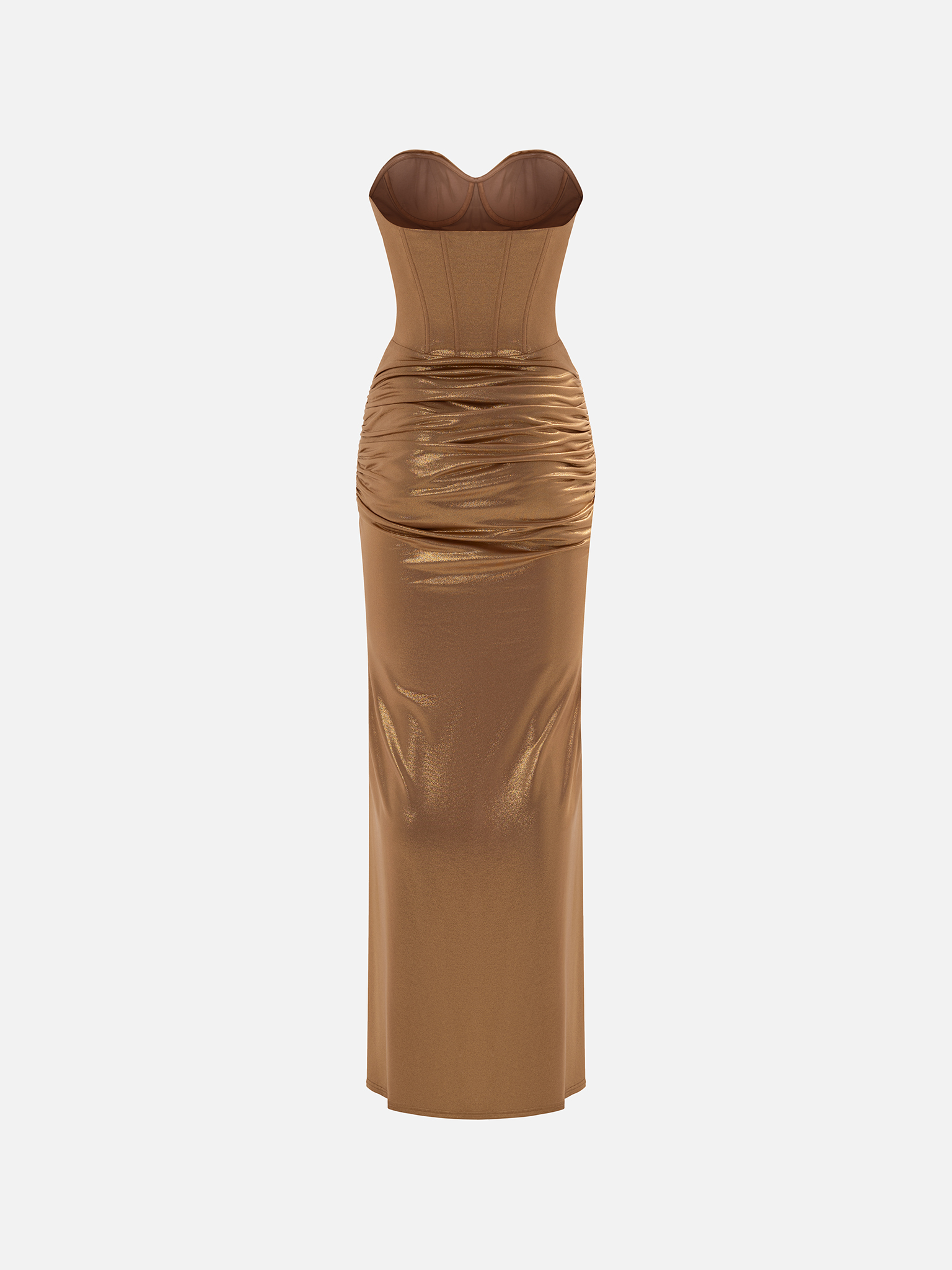 Maxi dress with corset bodice