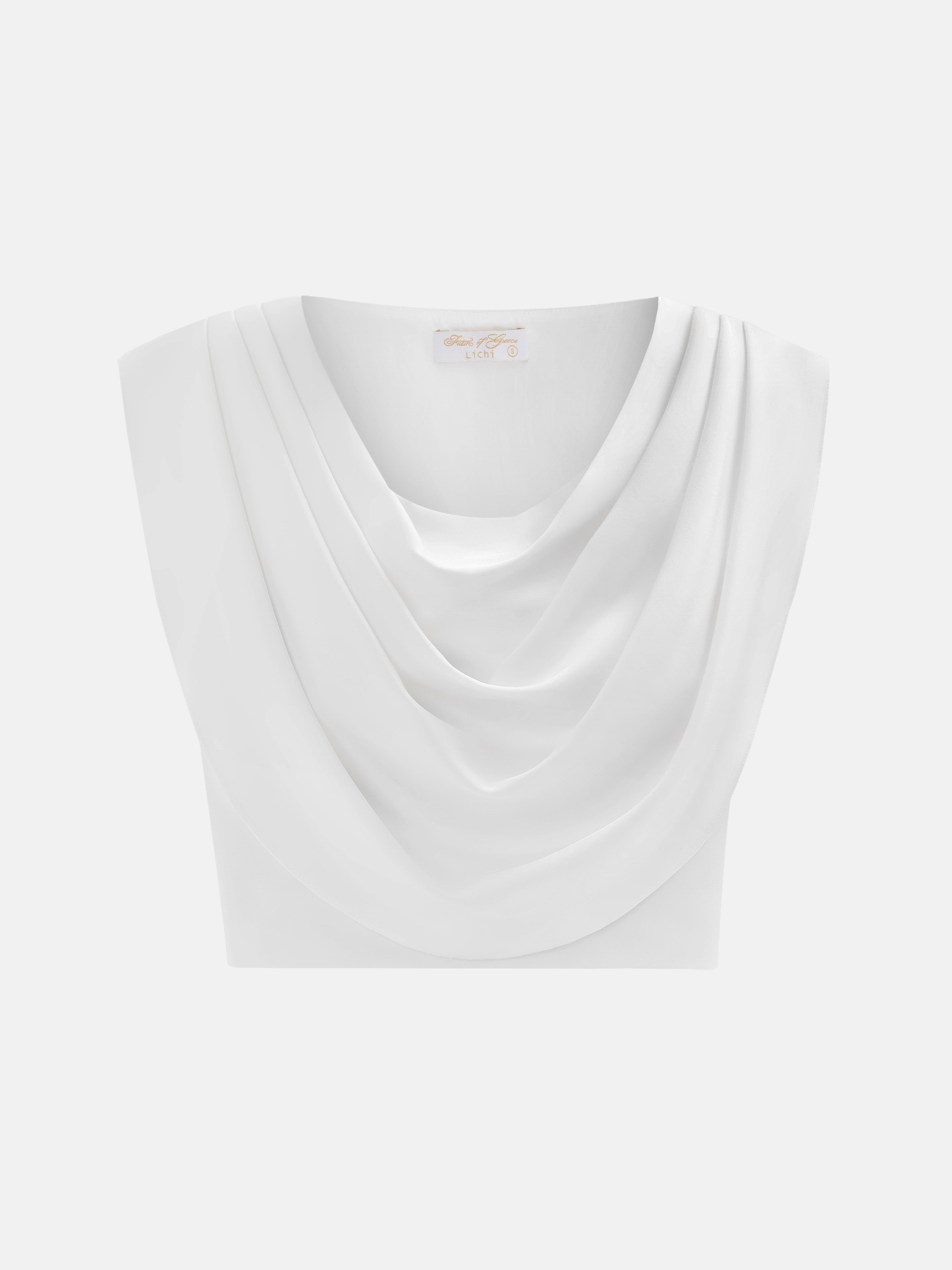 Укороченный топ с объемной драпировкой