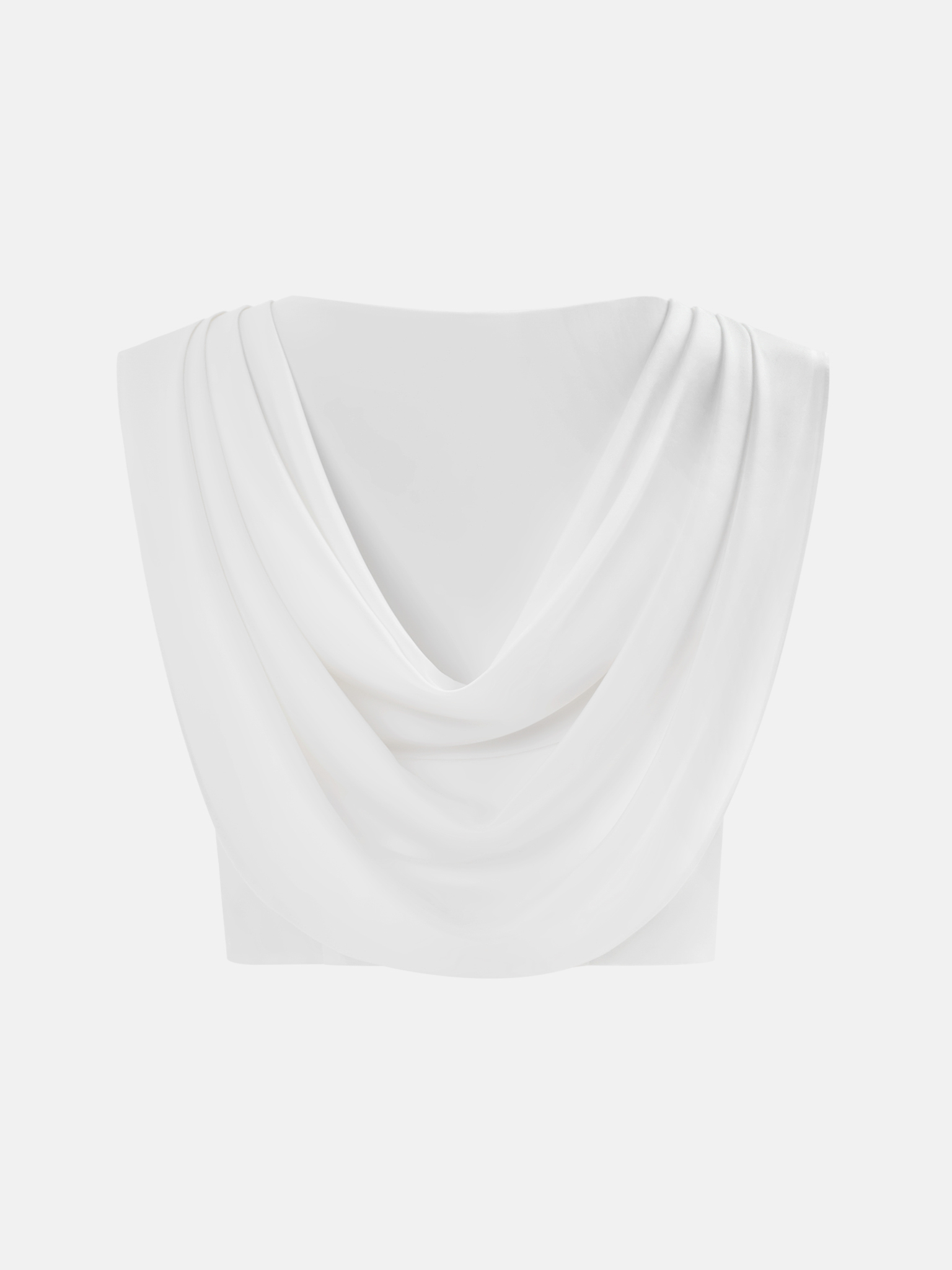 Укороченный топ с объемной драпировкой