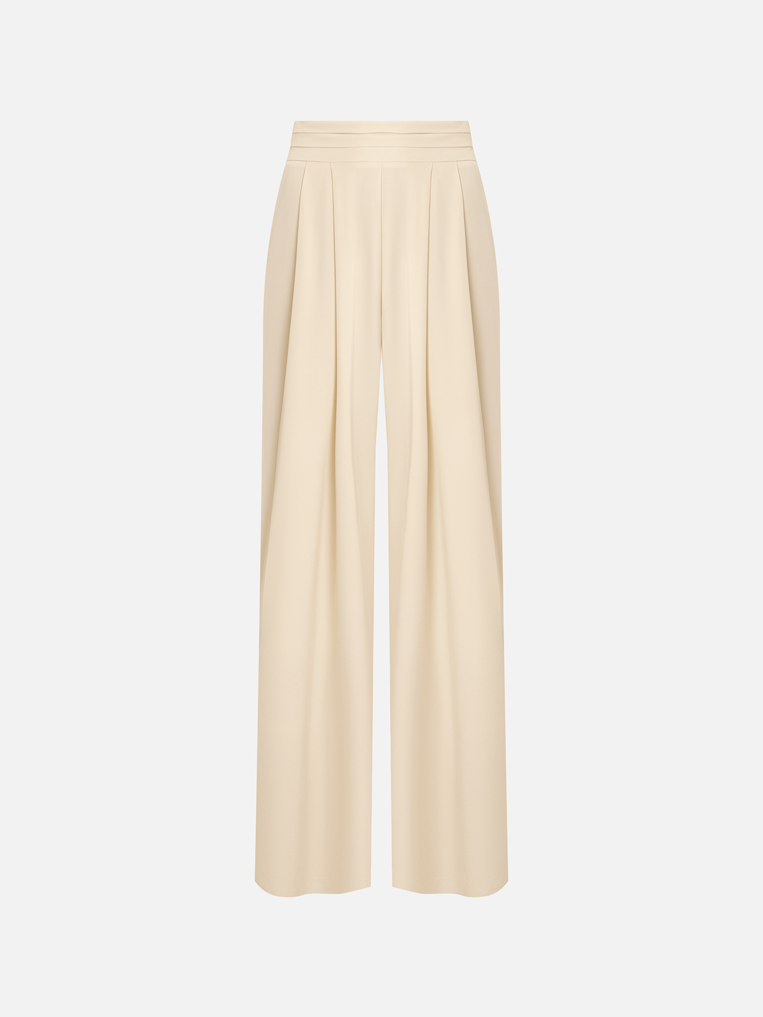 Palazzo trousers with waistband pleats