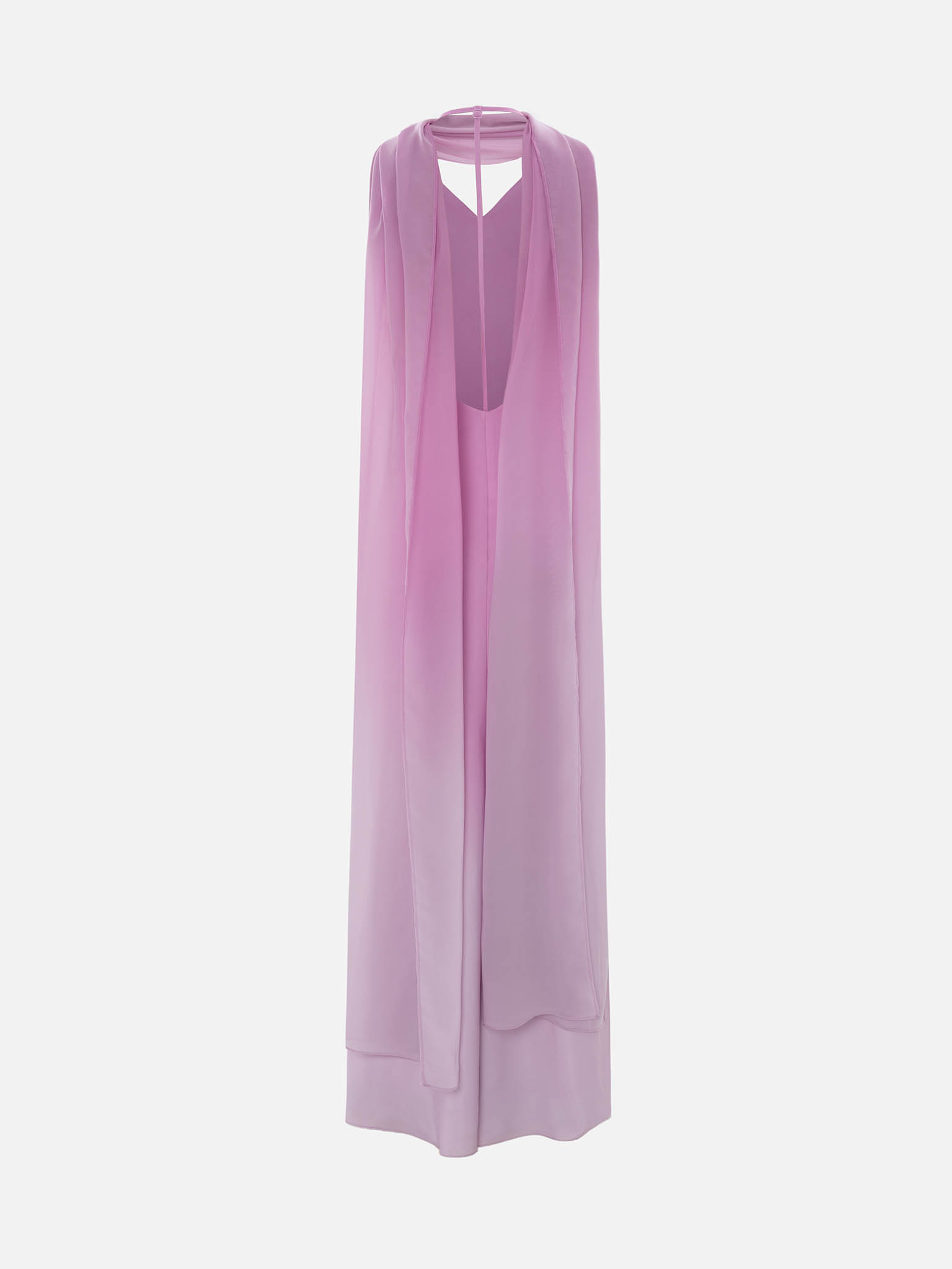 Gradient satin maxi dress