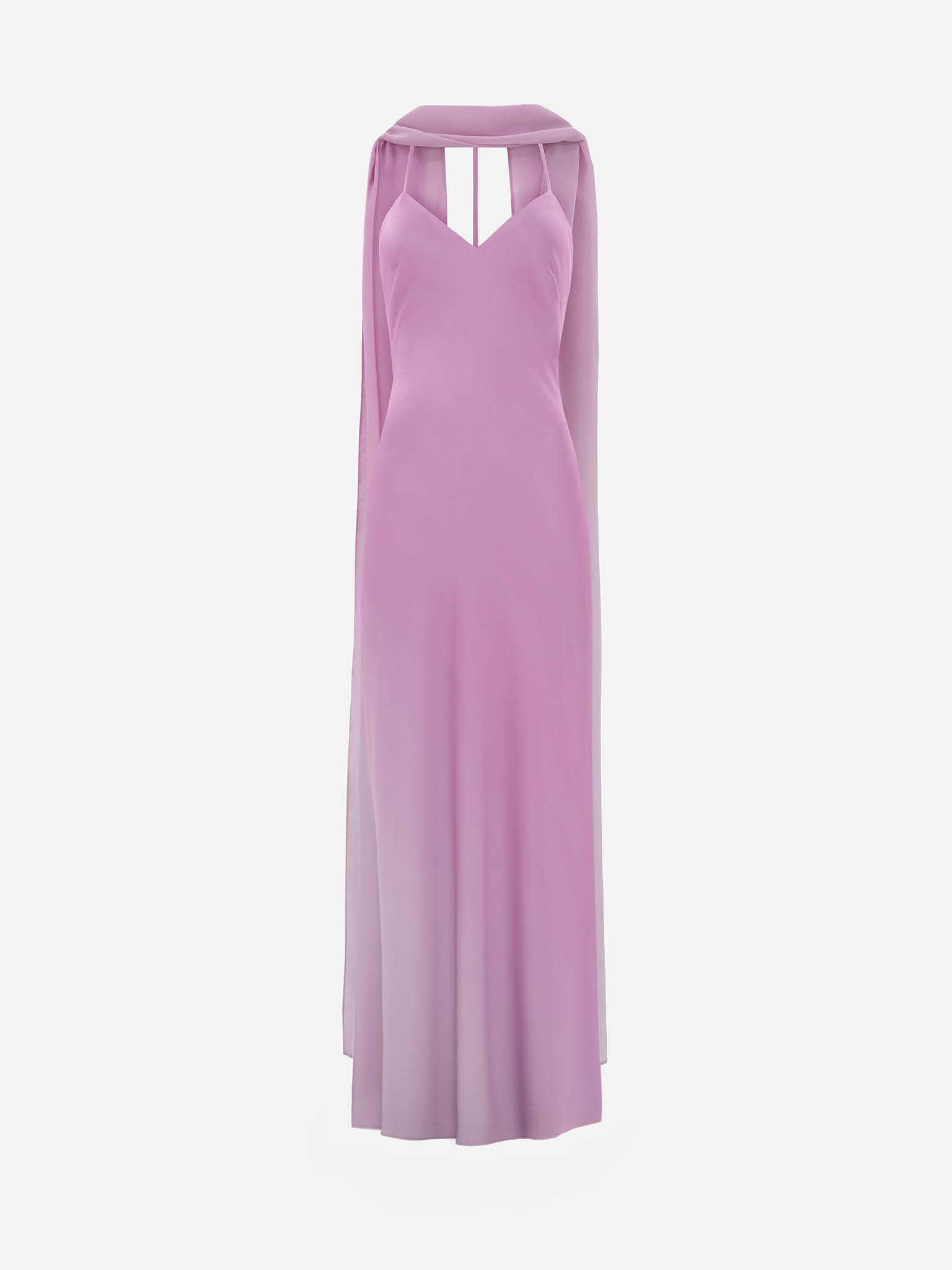 Gradient satin maxi dress
