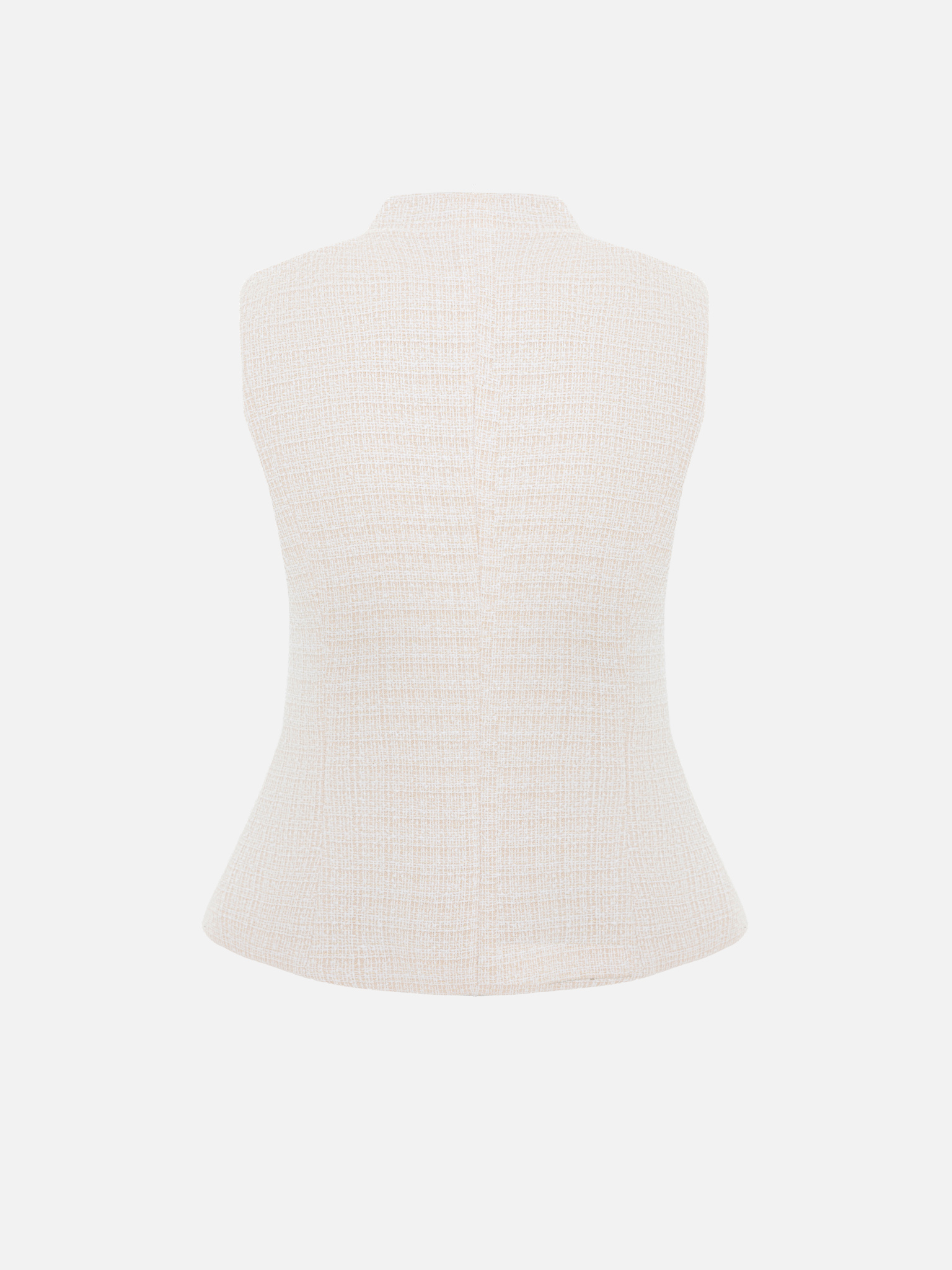 Твидовый жилет приталенного кроя