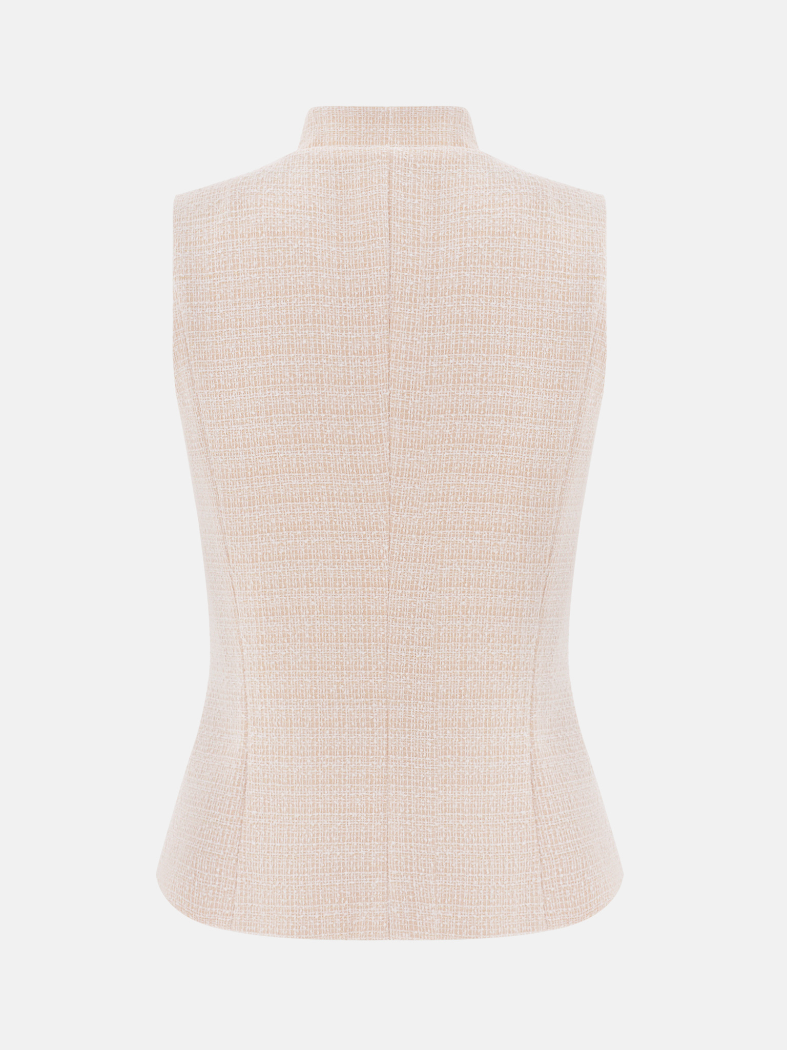 Fitted tweed waistcoat