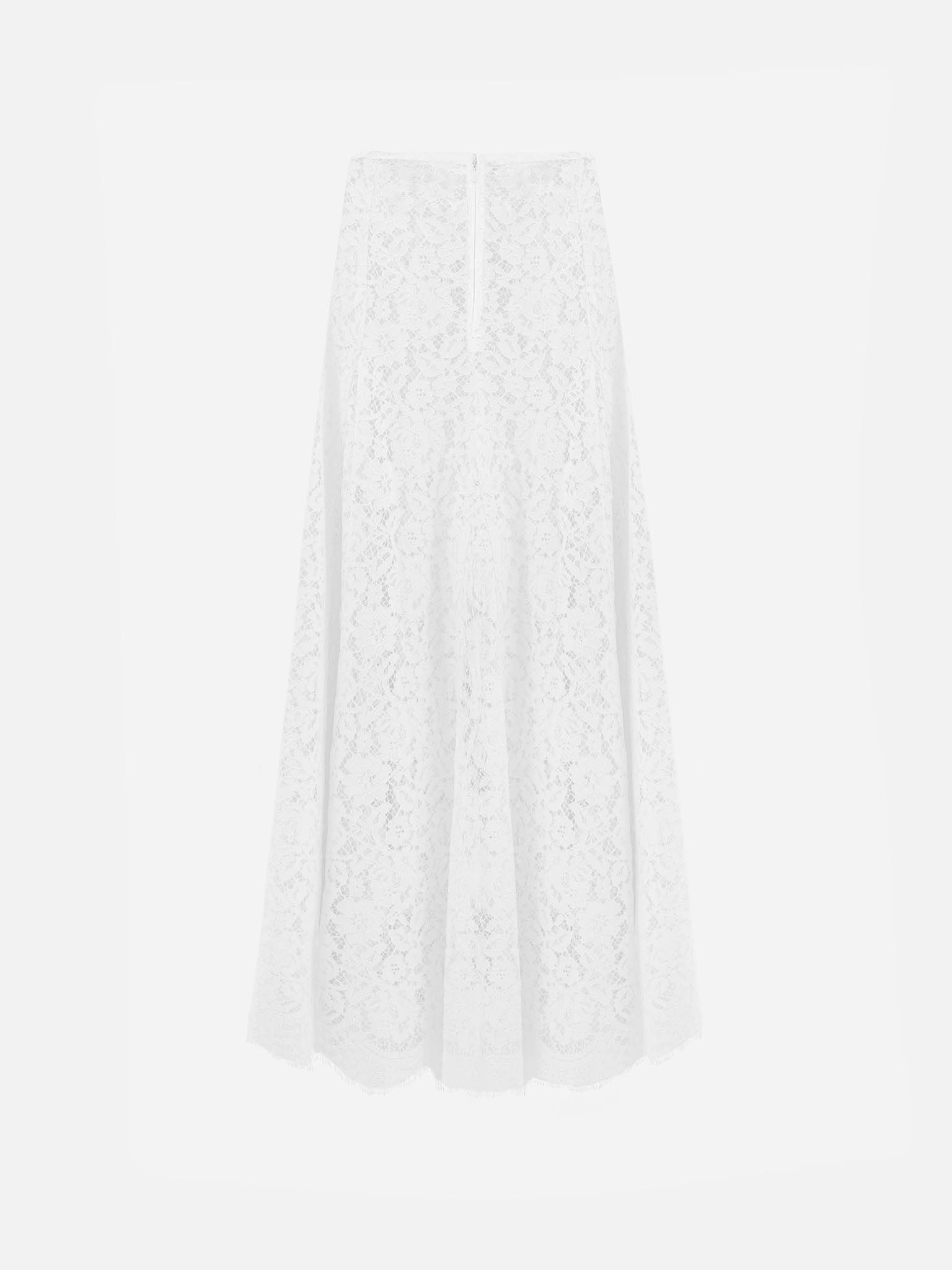 Maxirock aus Guipure mit durchbrochenem Saum