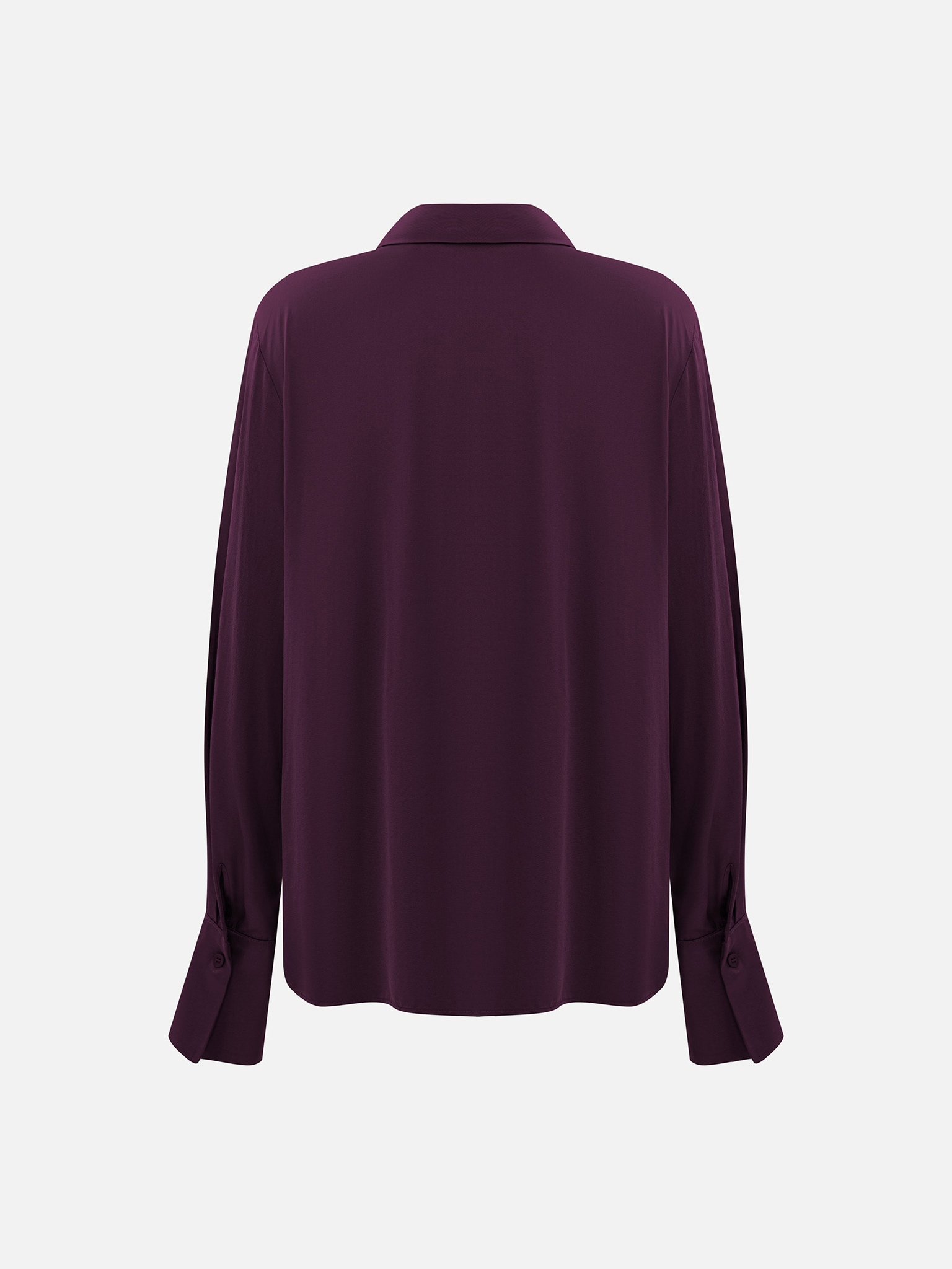 Satin shirt with concealed buttons