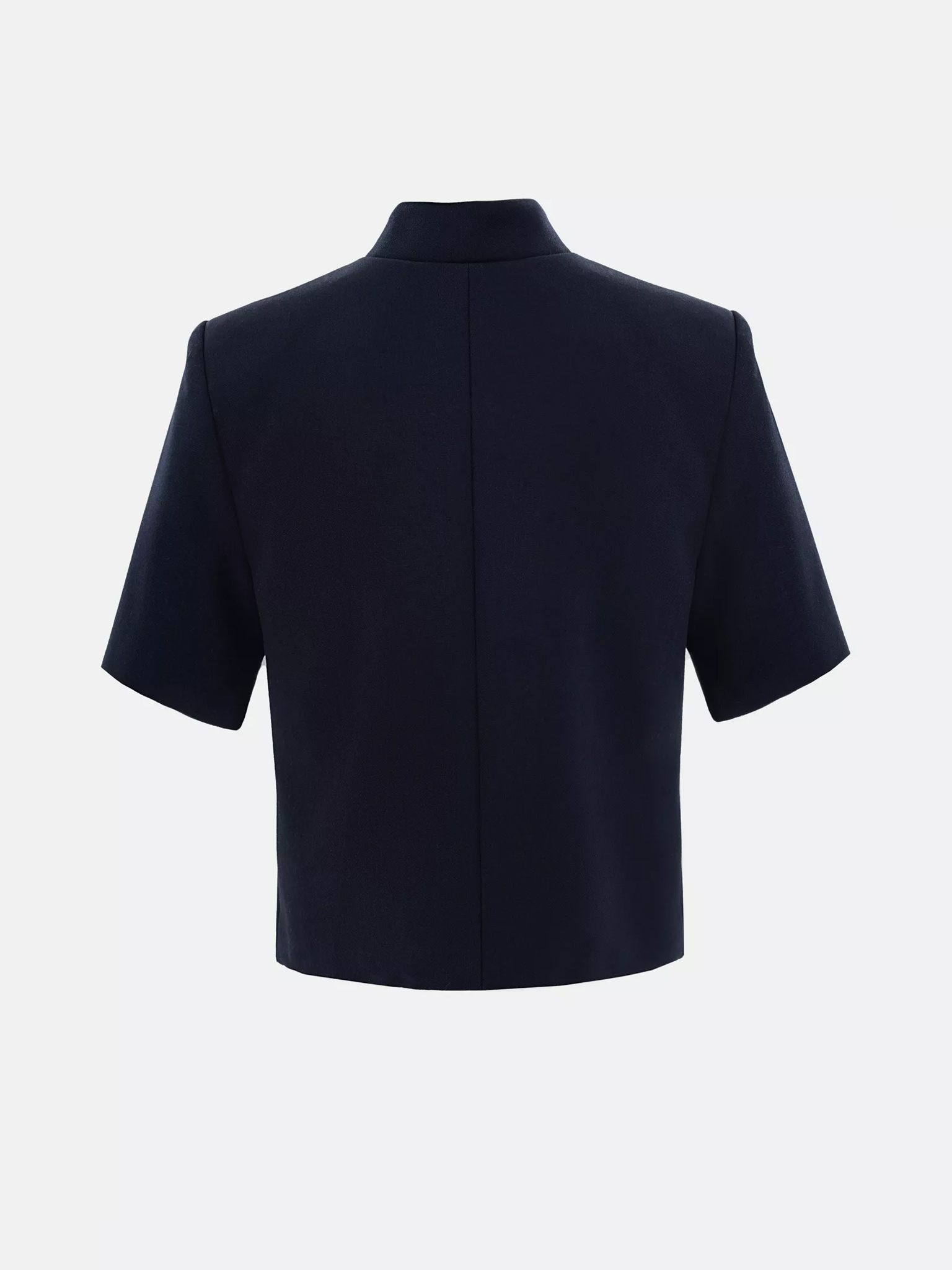 Jacket with short sleeves and oversized buttons