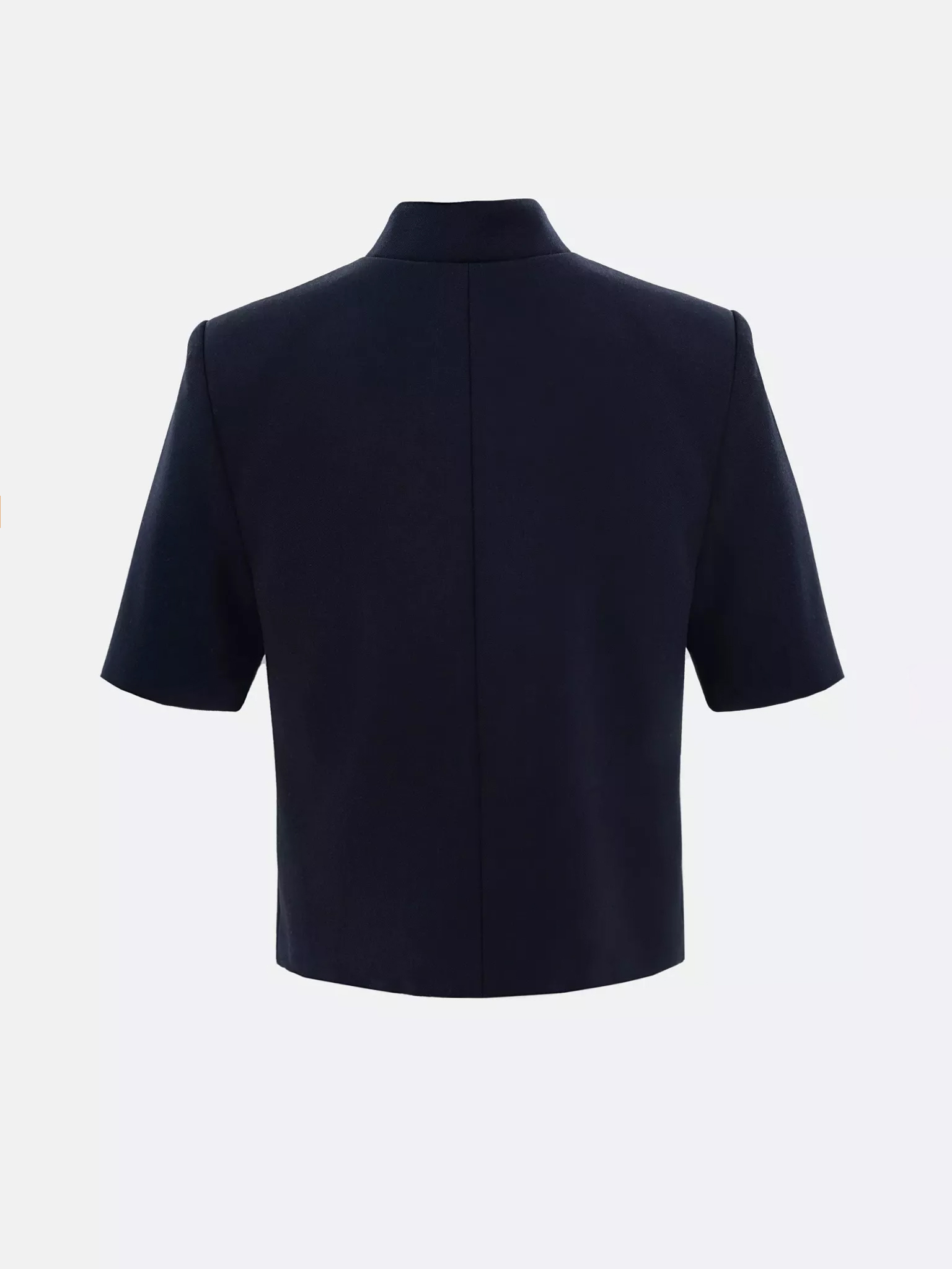 Jacket with short sleeves and oversized buttons