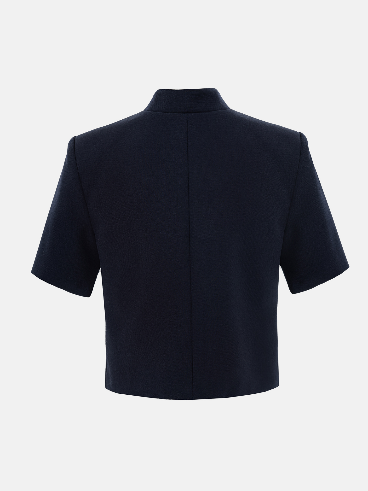 Jacket with short sleeves and oversized buttons