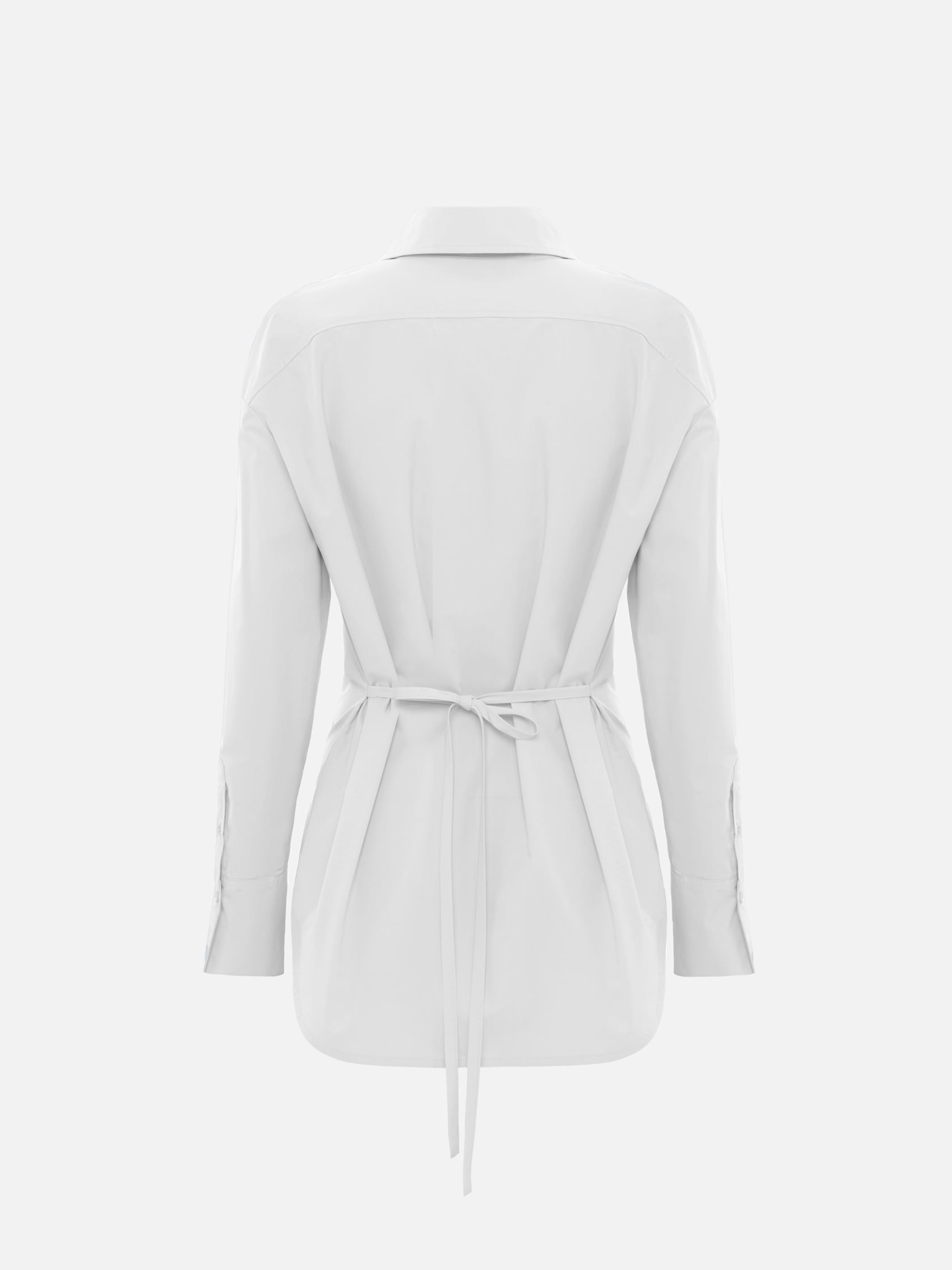 Monochrome shirt with waist ties