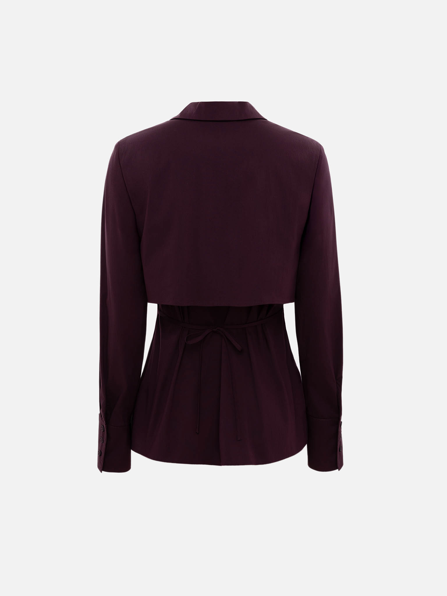 Однотонная рубашка с объемным верхом