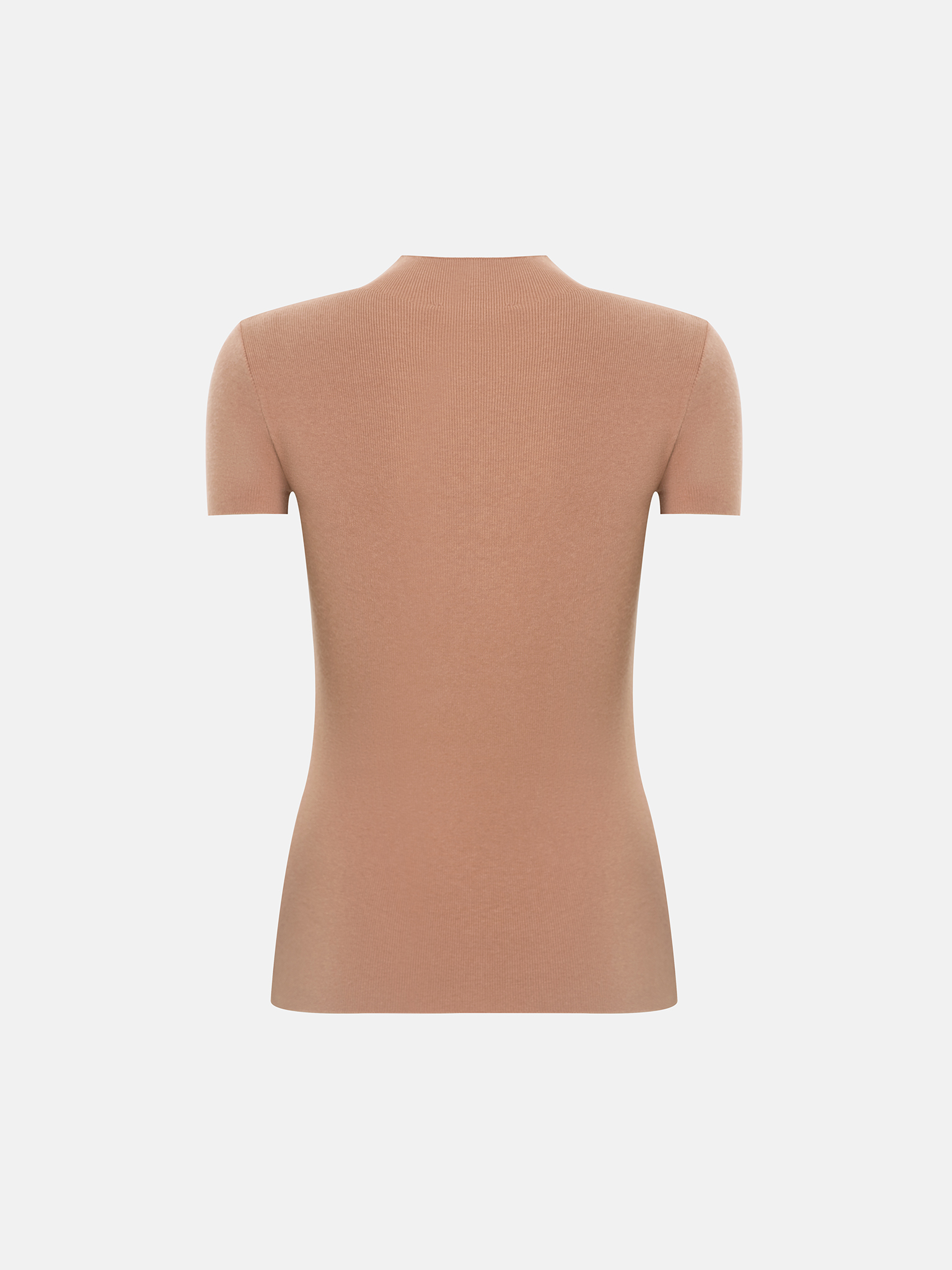 Трикотажный топ в рубчик с короткими рукавами