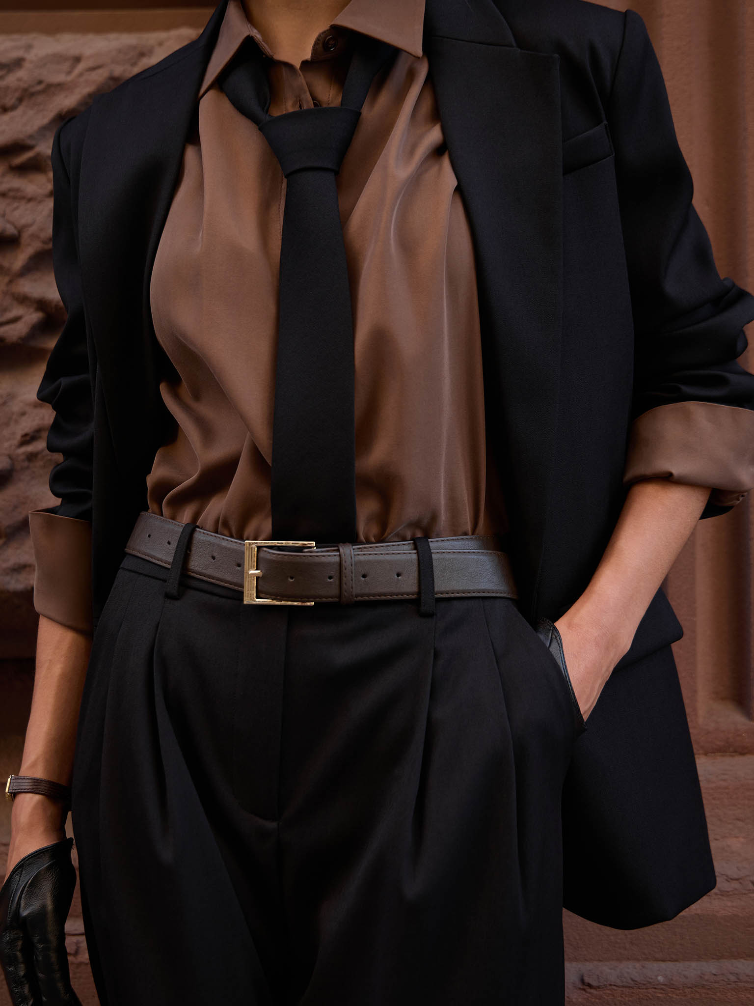 Однотонный галстук