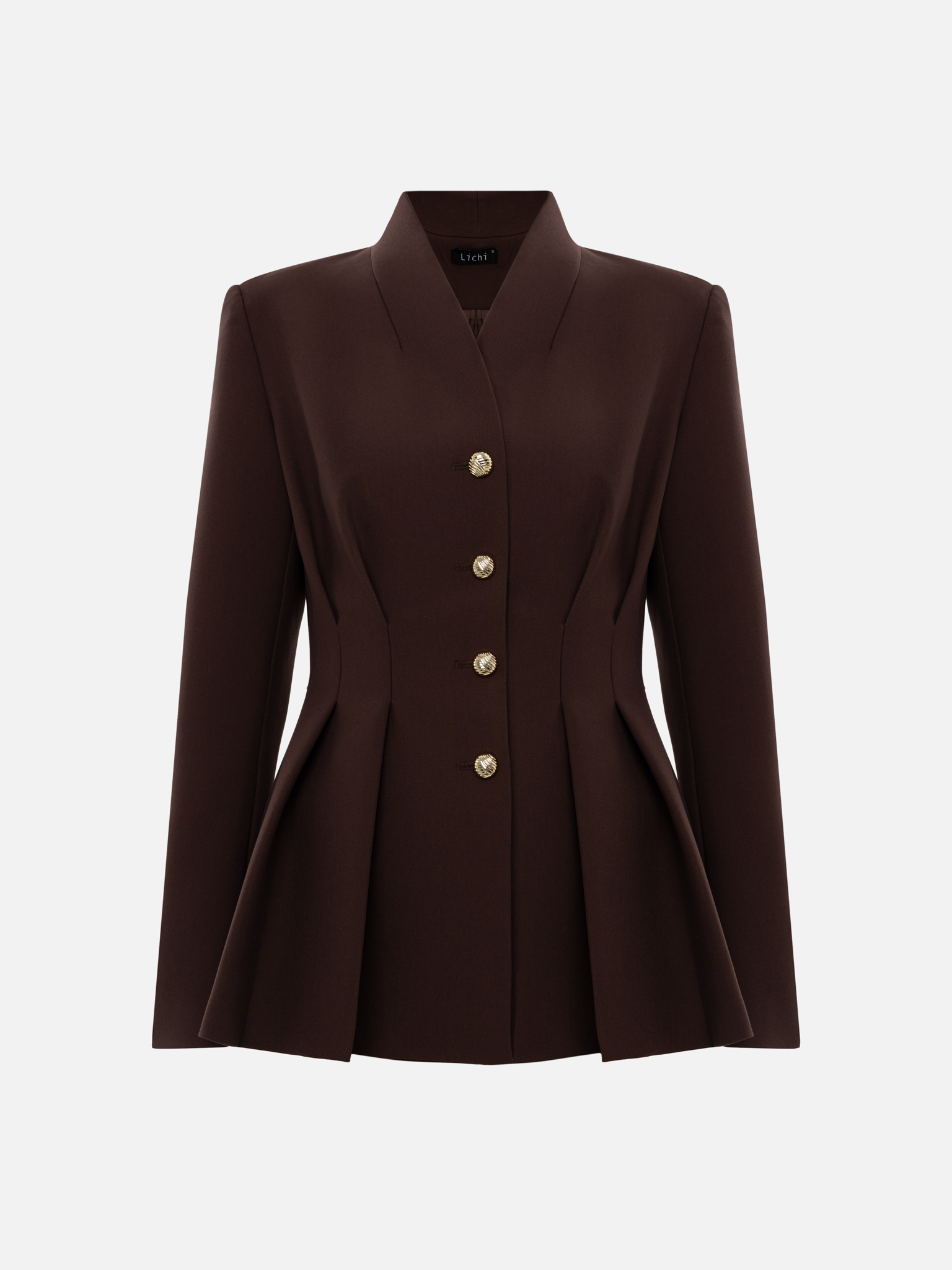 Einreihige Jacke mit betonter Taille