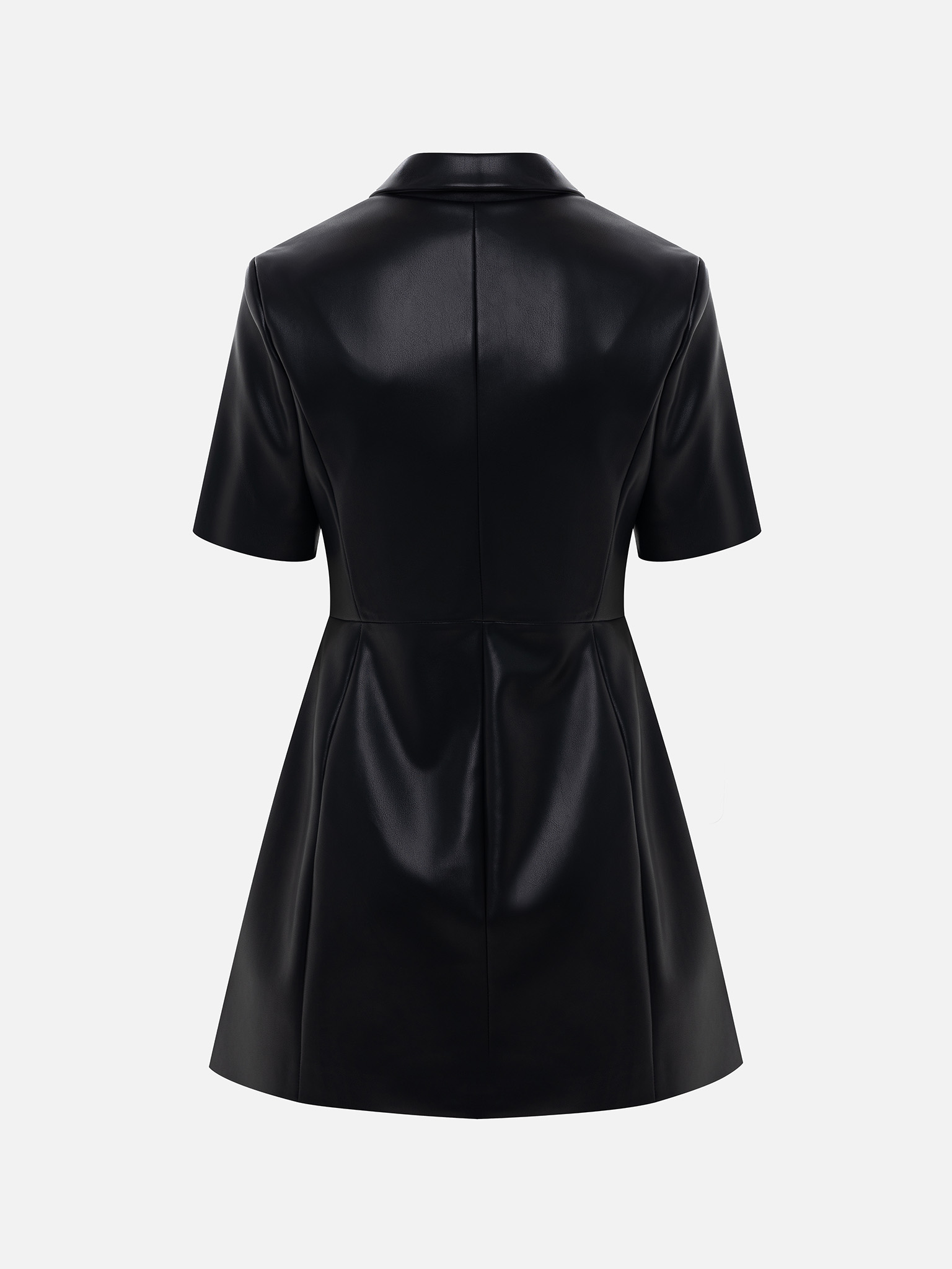 Kurzärmeliges Minikleid aus Eco-Leder