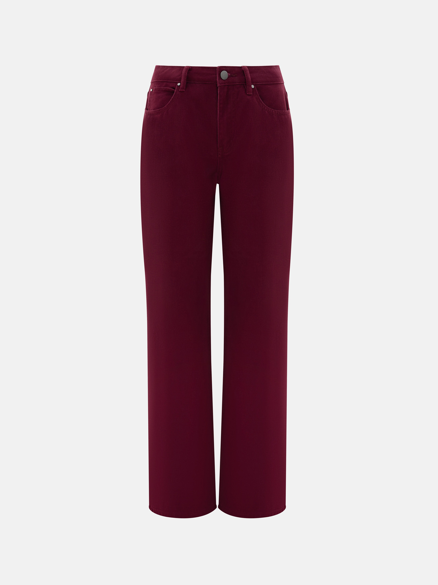 Джинсы прямого кроя из яркого денима