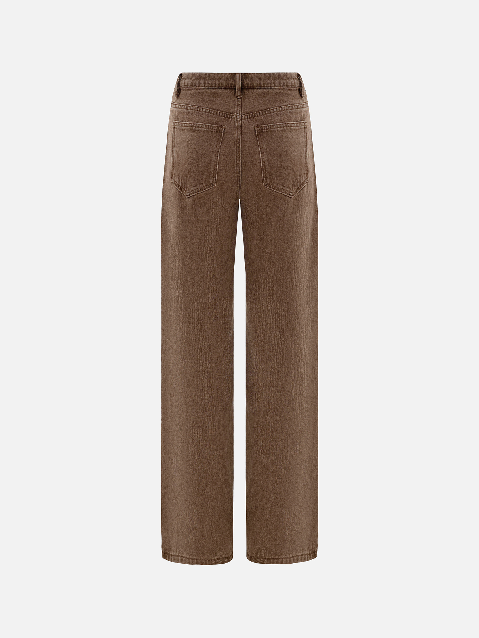 جينز بقصة مستقيمة من الدنيم اللامع